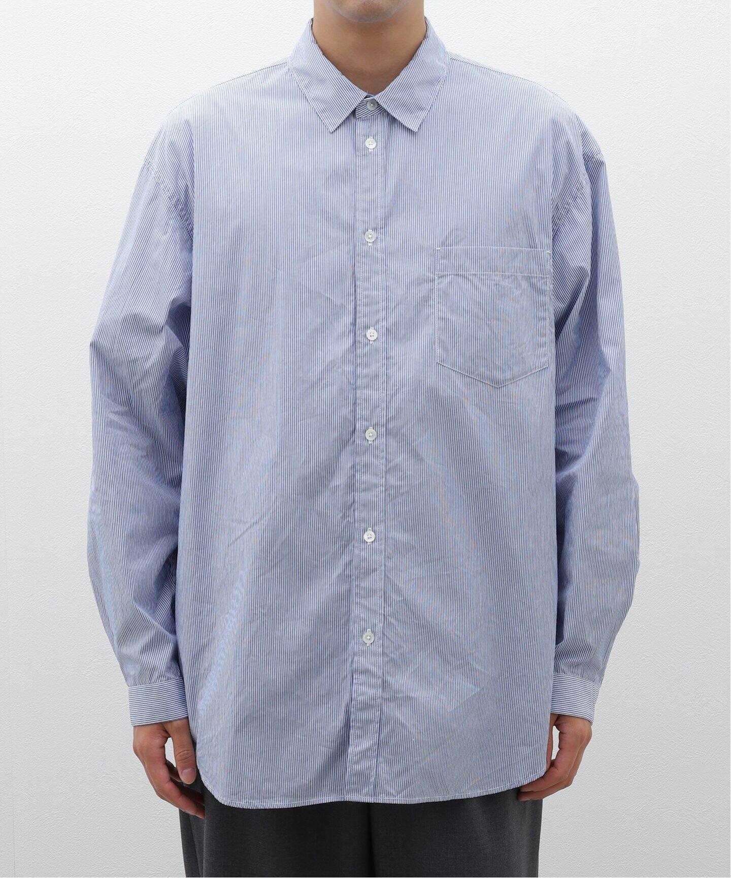 ATON (エイトン) GIZA STRIPE WASHED SHIRT BLAGCW1004（シャツ  
