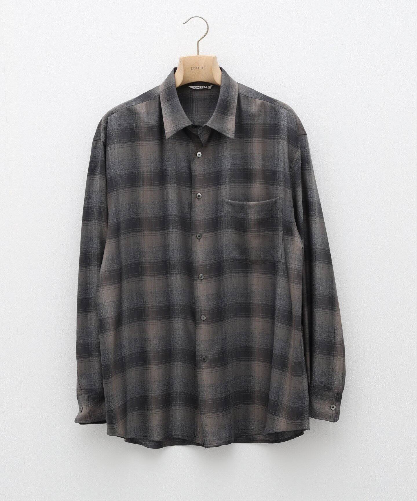 AURALEE (オーラリー) SUPER LIGHT WOOL CHECK SHIRT A24AS01LC  