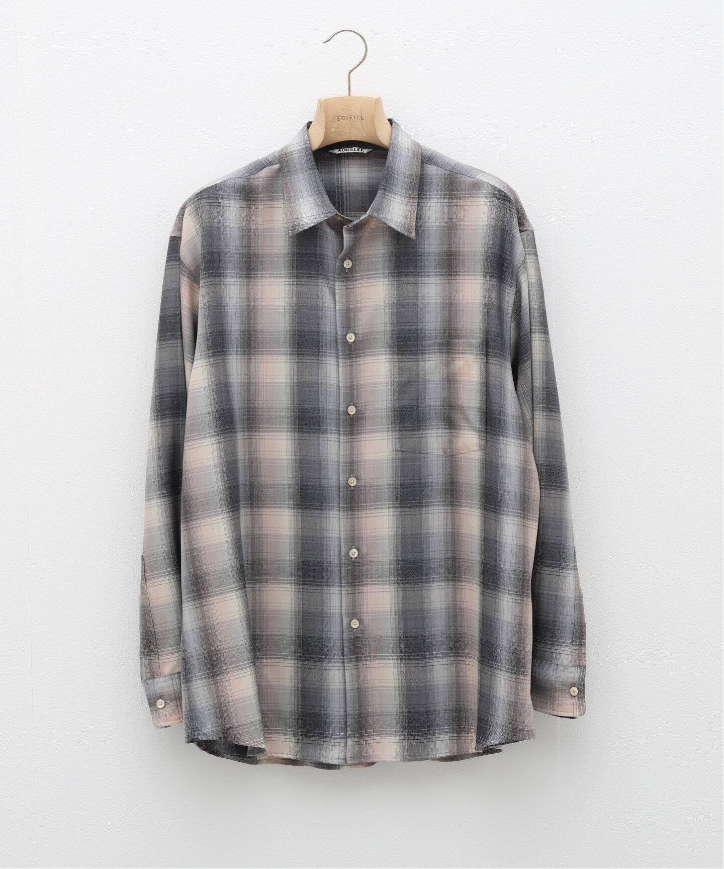 AURALEE (オーラリー) SUPER LIGHT WOOL CHECK SHIRT A24AS01LC 