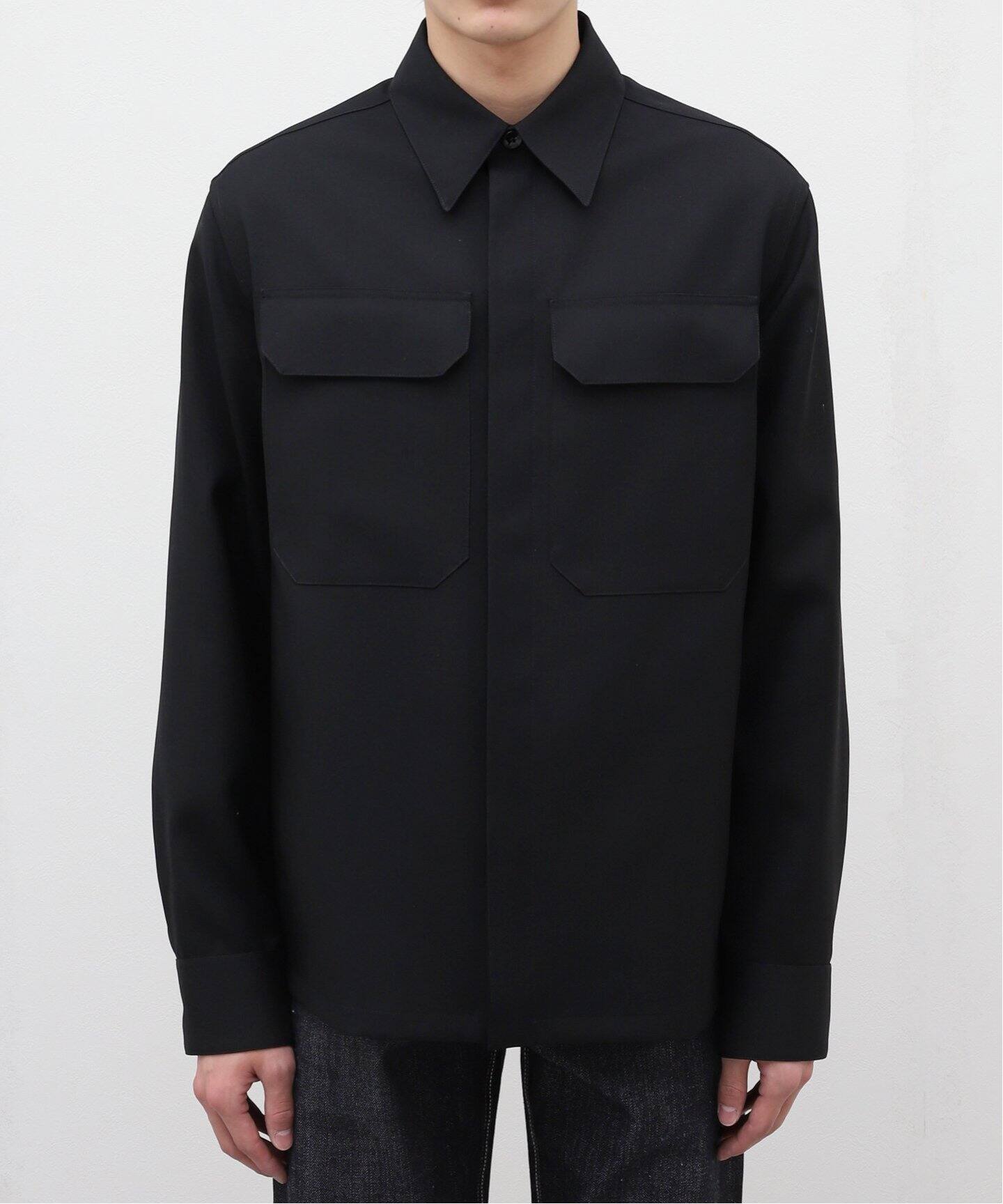 JIL SANDER どぎつく 20ss 比翼ウールシャツ