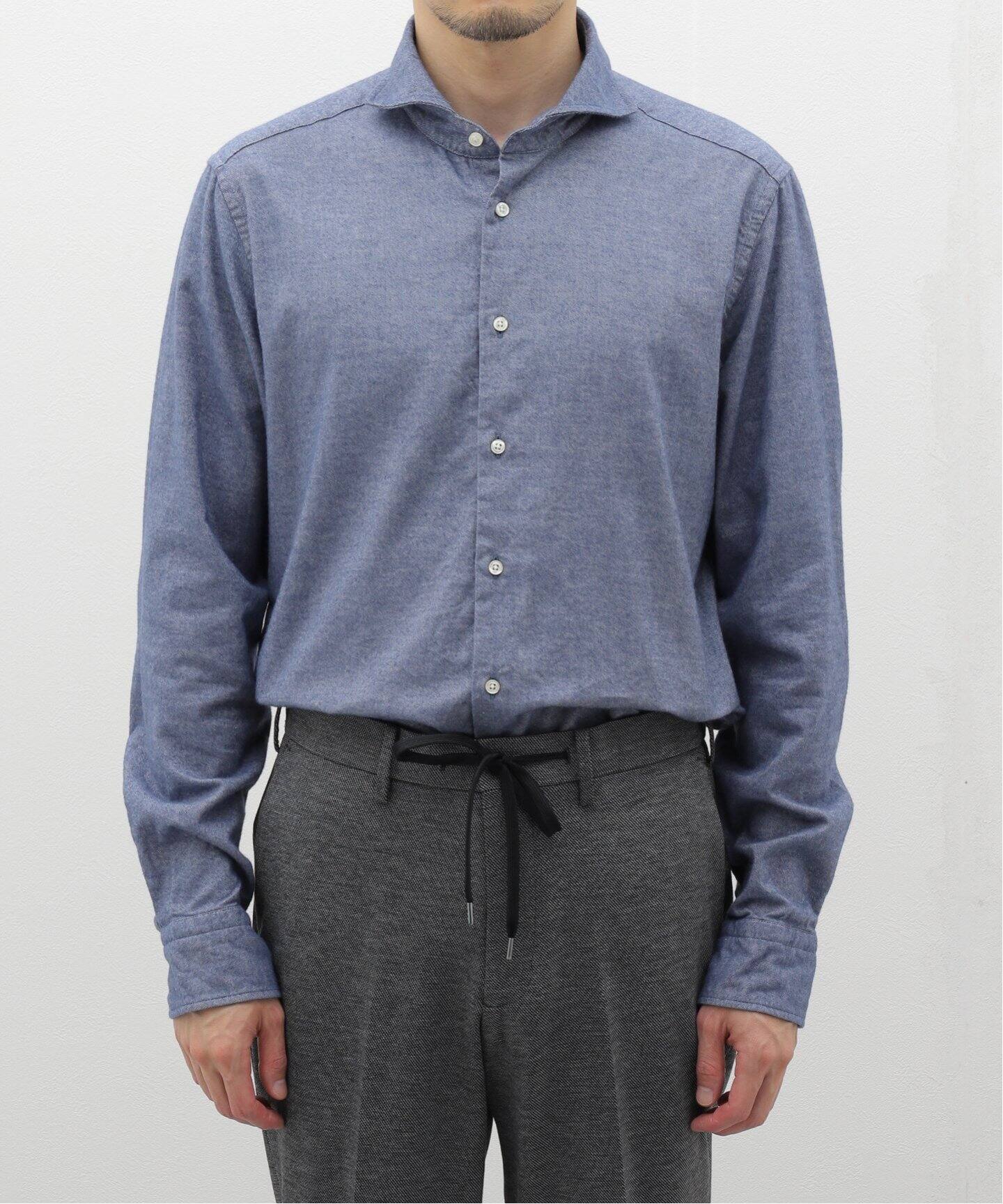 GUY ROVER(ギローバー) ソフトネルメランジカッタウェイシャツ1  