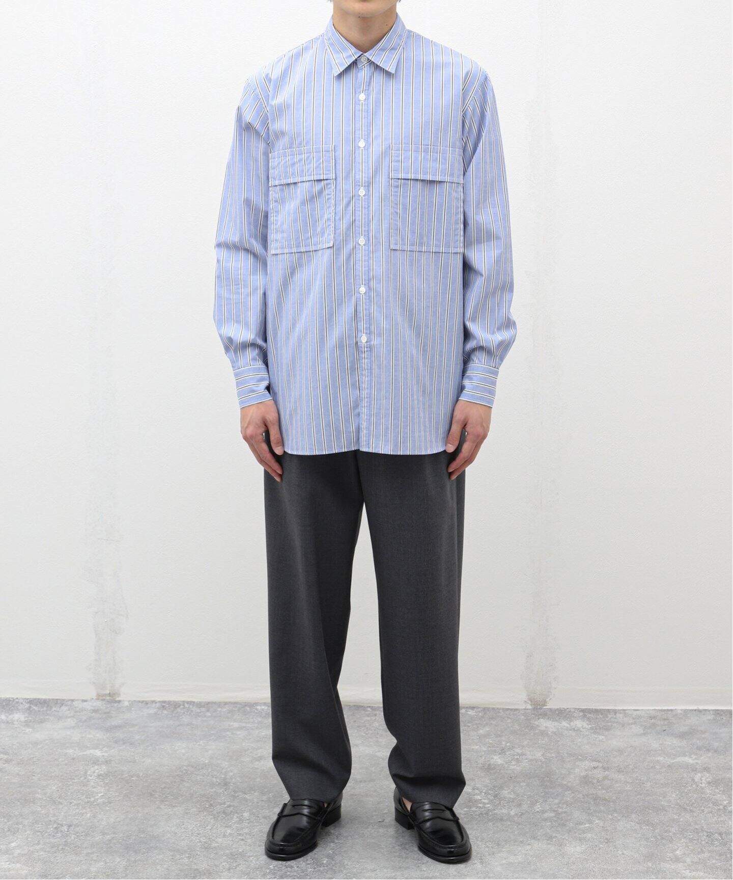 colon / コロン】CSH-4 CTN Multi Stripe W-Pocket SH（シャツ 