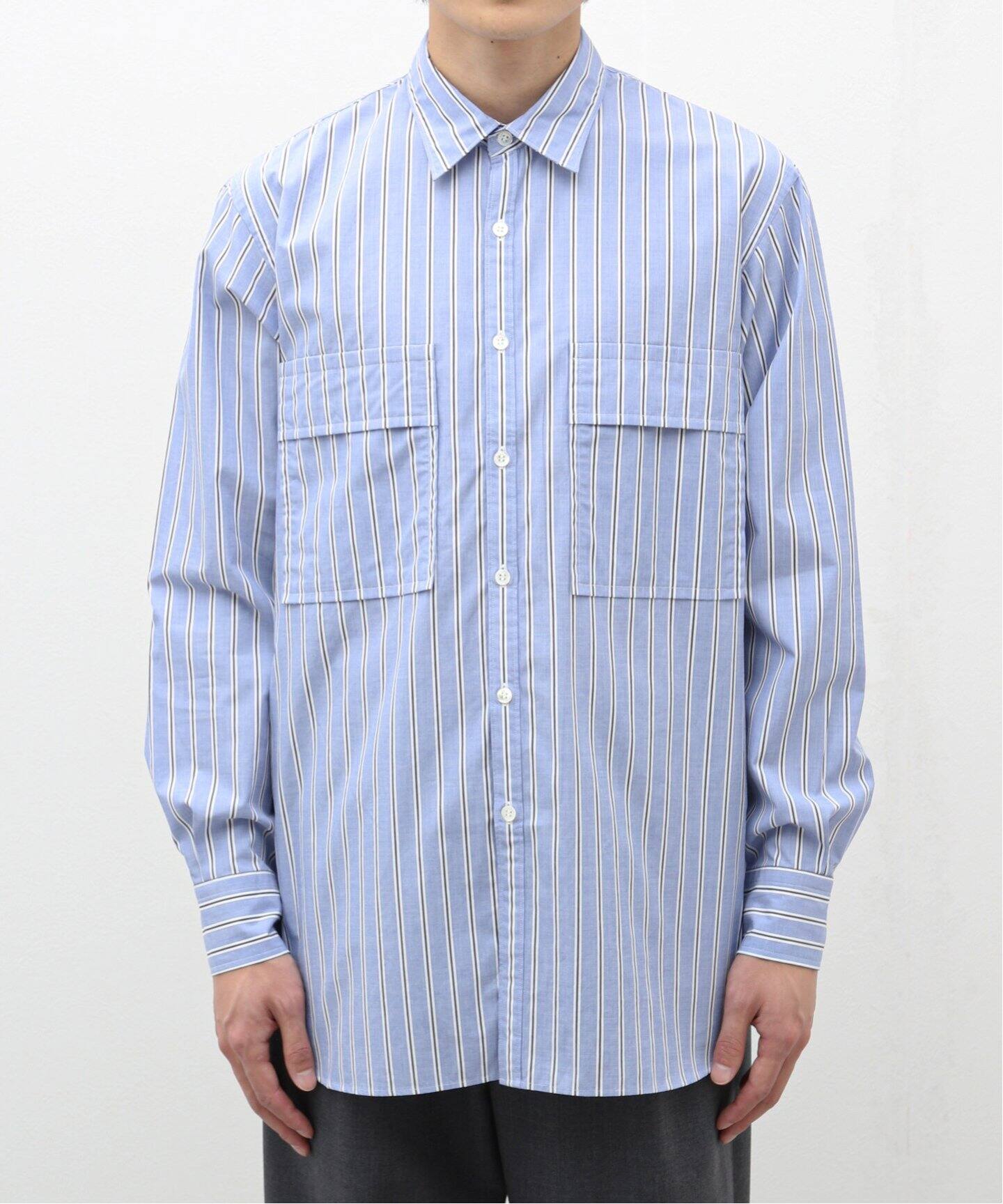 colon / コロン】CSH-4 CTN Multi Stripe W-Pocket SH（シャツ  