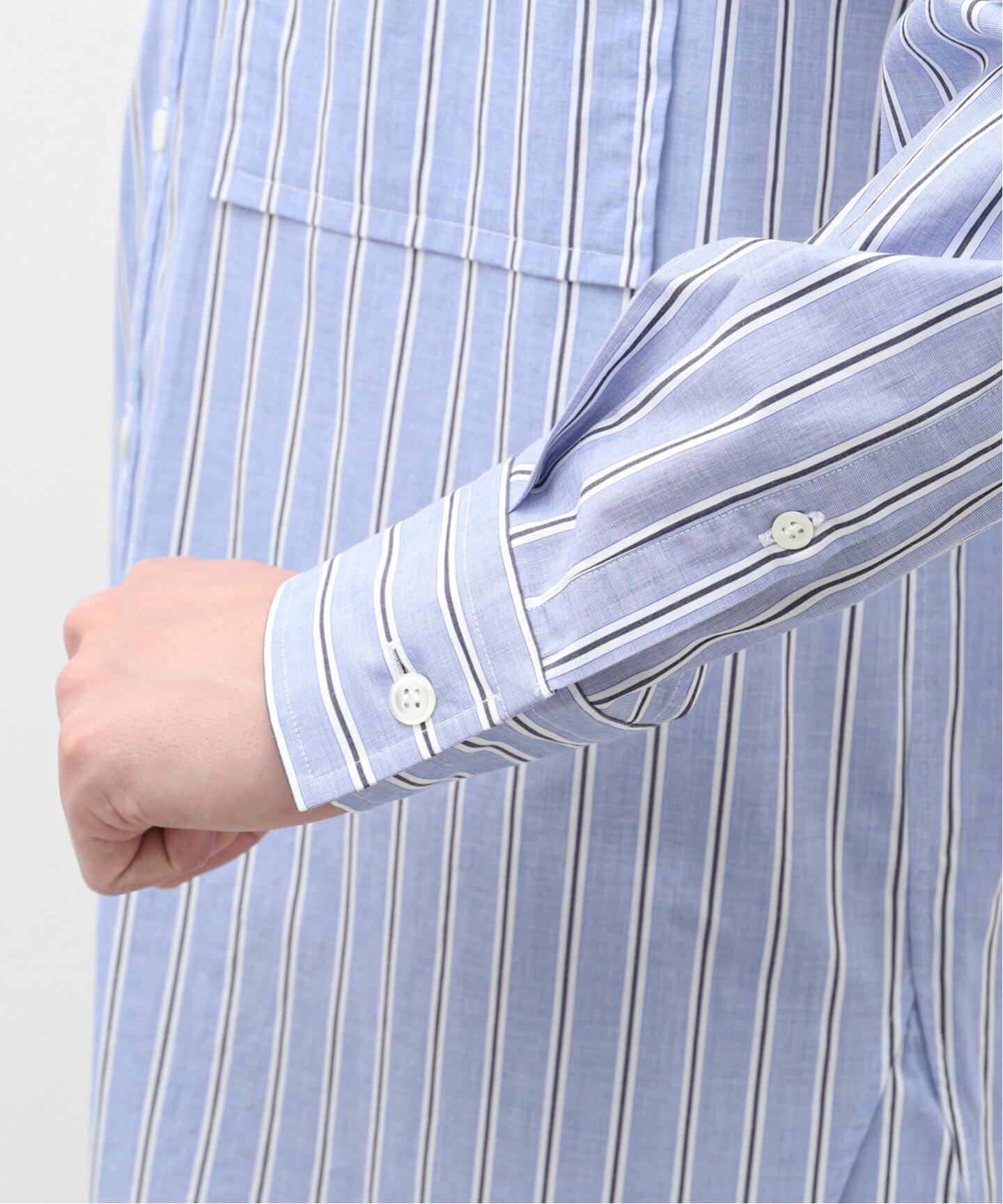 colon / コロン】CSH-4 CTN Multi Stripe W-Pocket SH（シャツ 