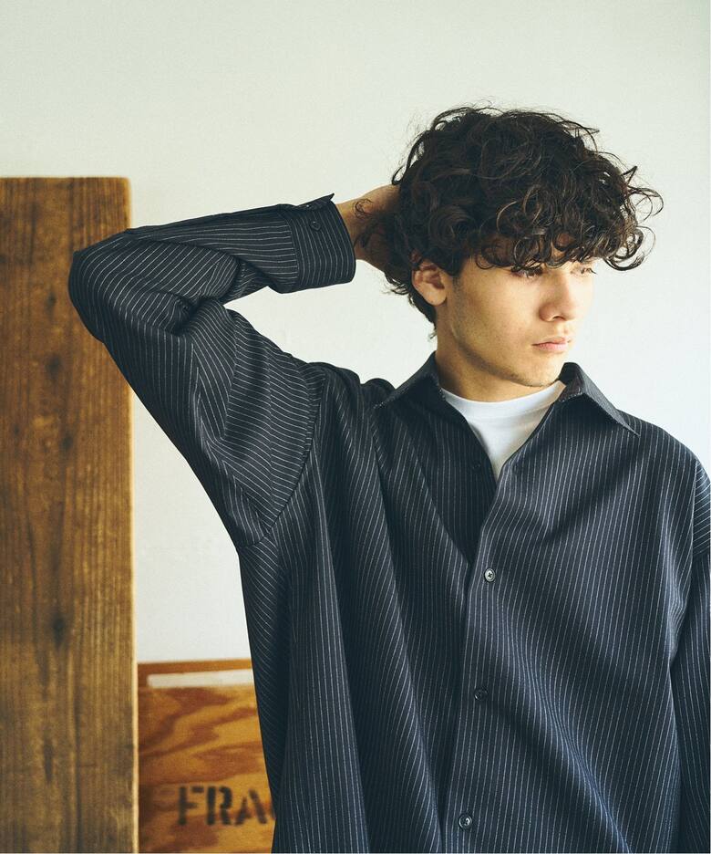 LE JAPON】 Akita Wool レギュラーシャツ（シャツ／ブラウス）｜417  