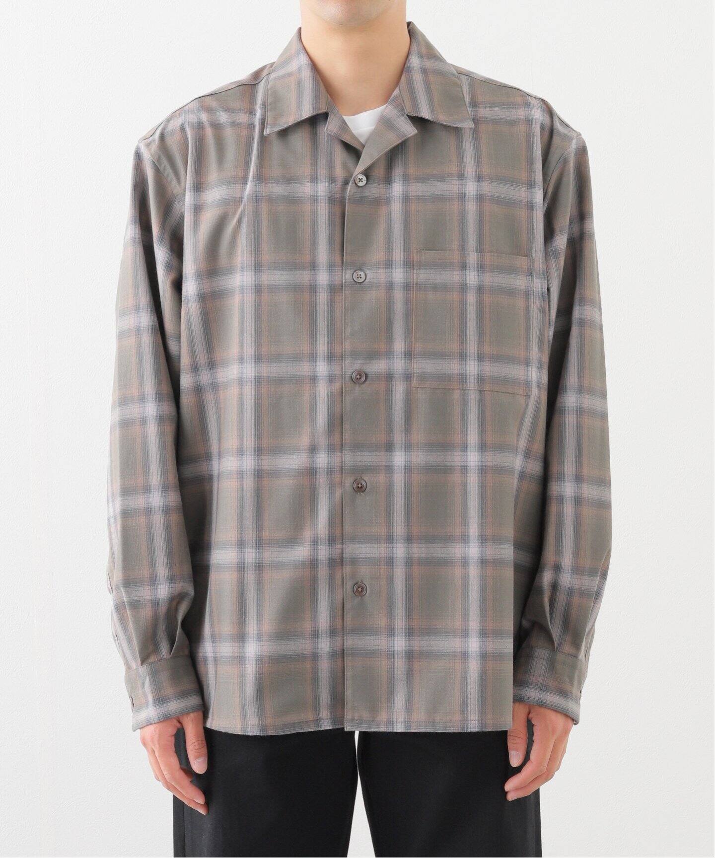 OMBRE CHECK / オープンカラーシャツ（シャツ／ブラウス）｜417 