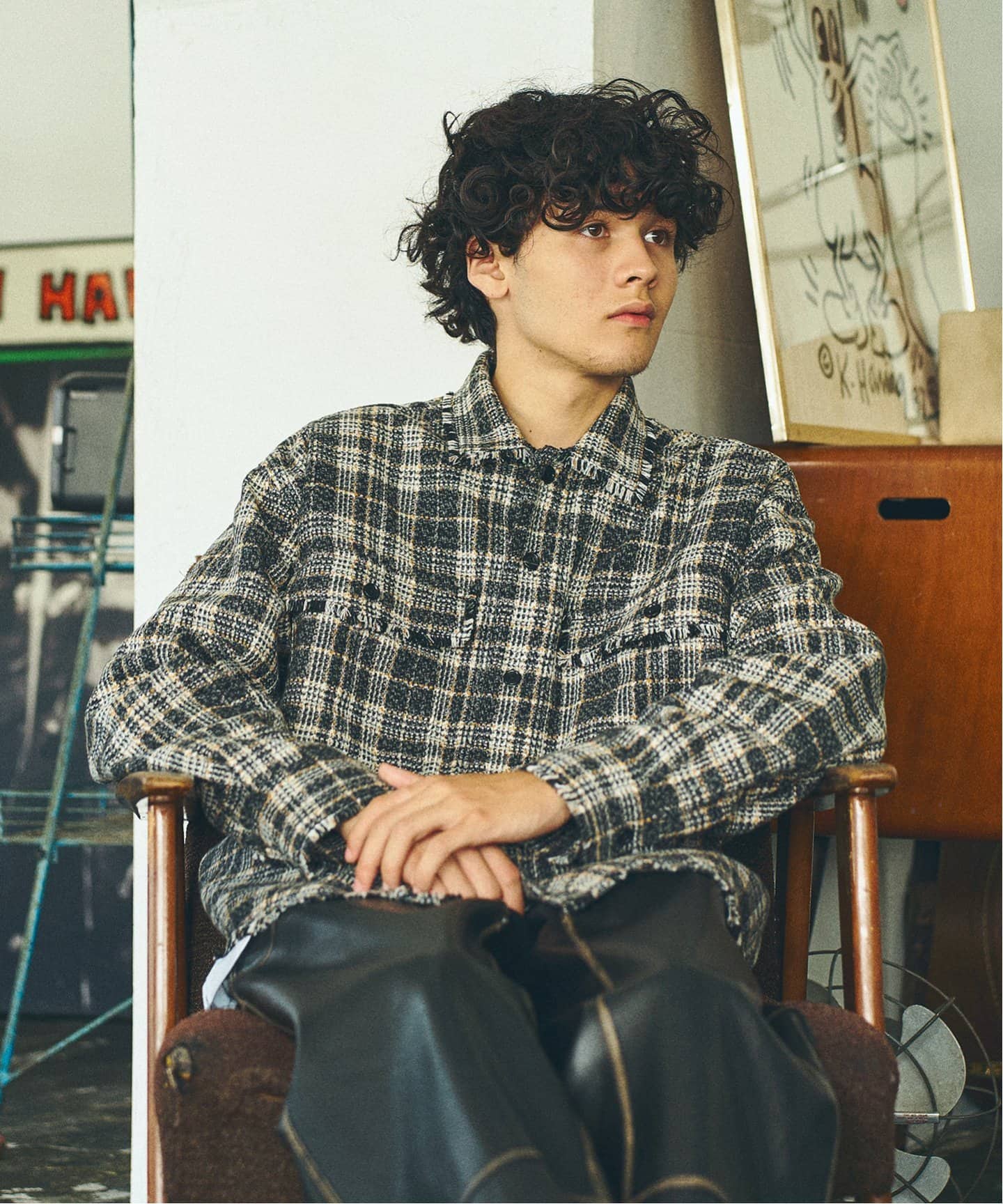 日本製　４１７EDIFICE マドラスチェックシャツ モールチェックシャツ（シャツ／ブラウス）｜417 EDIFICE（フォー