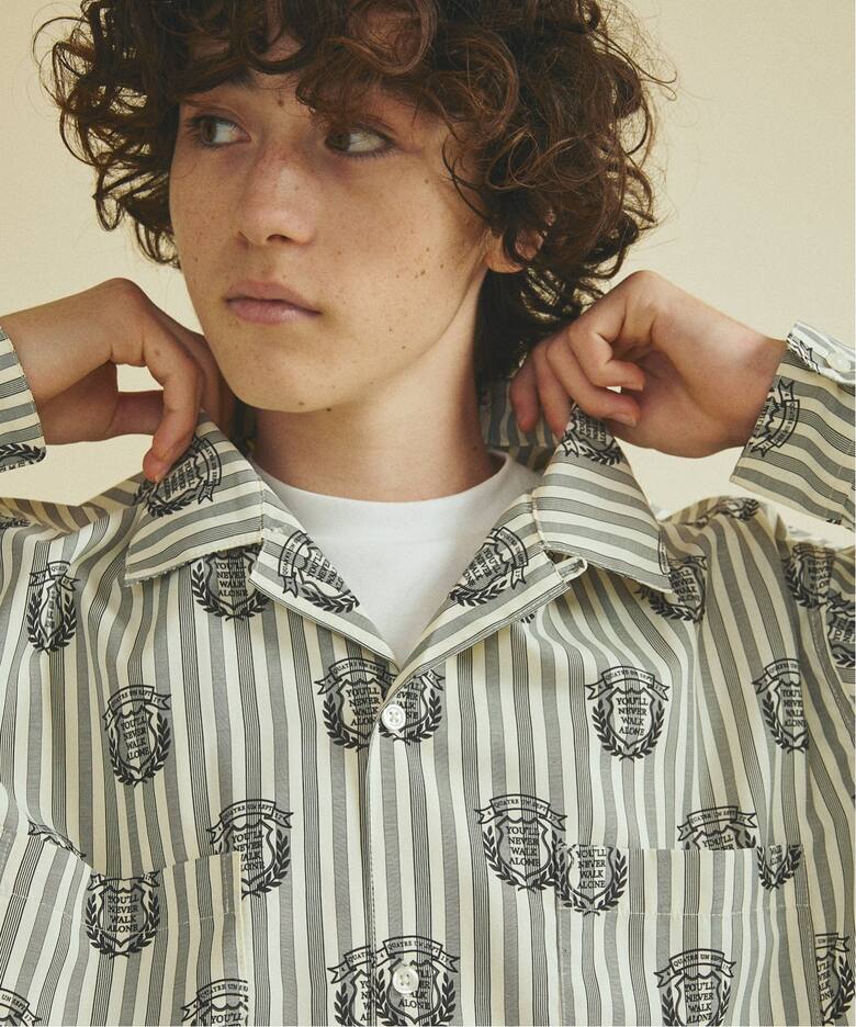 ストライプ プリント プリントシャツ（シャツ／ブラウス）｜417  