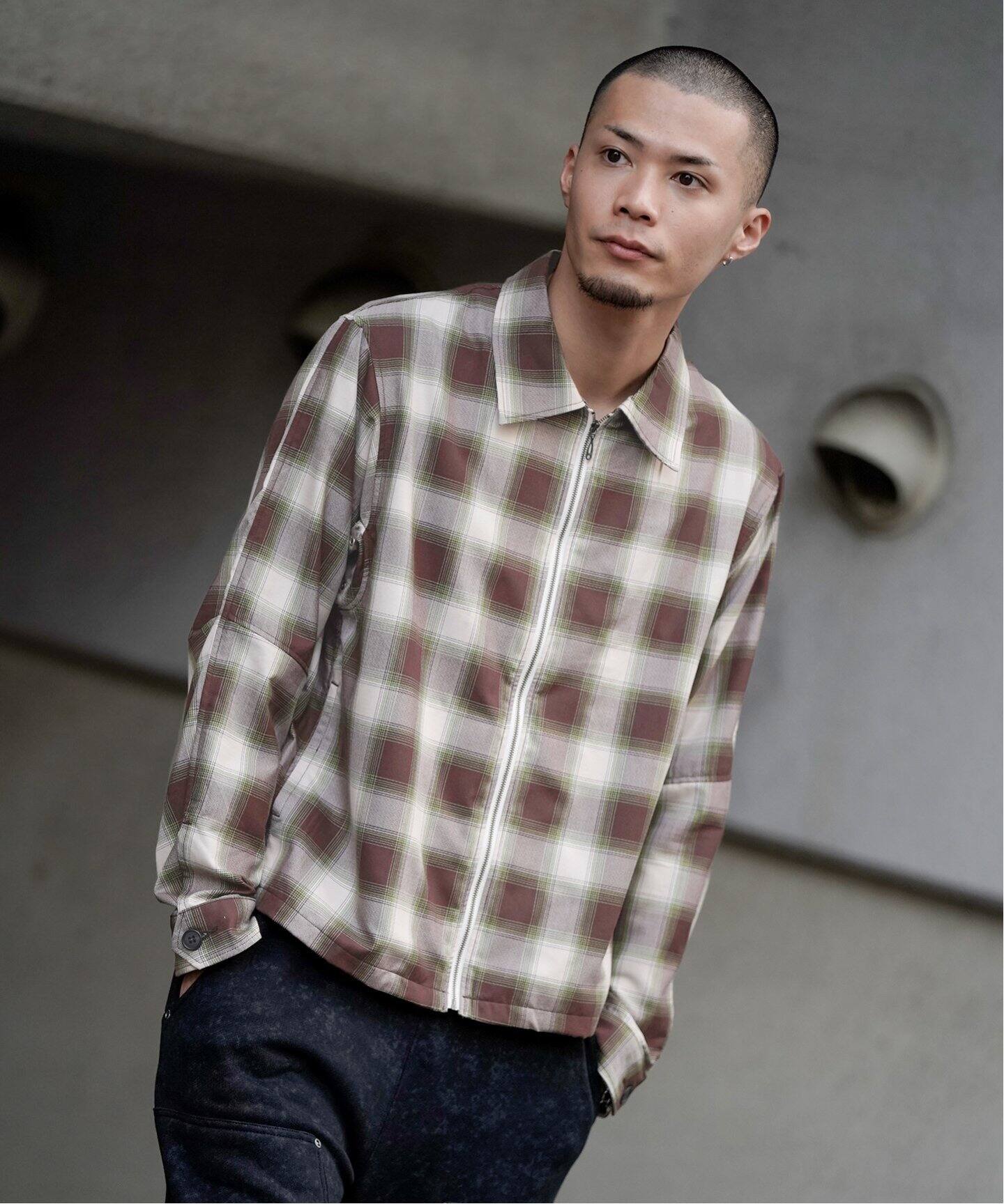 JIEDA / ジエダ】CHECK ZIP SHIRT（シャツ／ブラウス）｜PULP（パルプ 