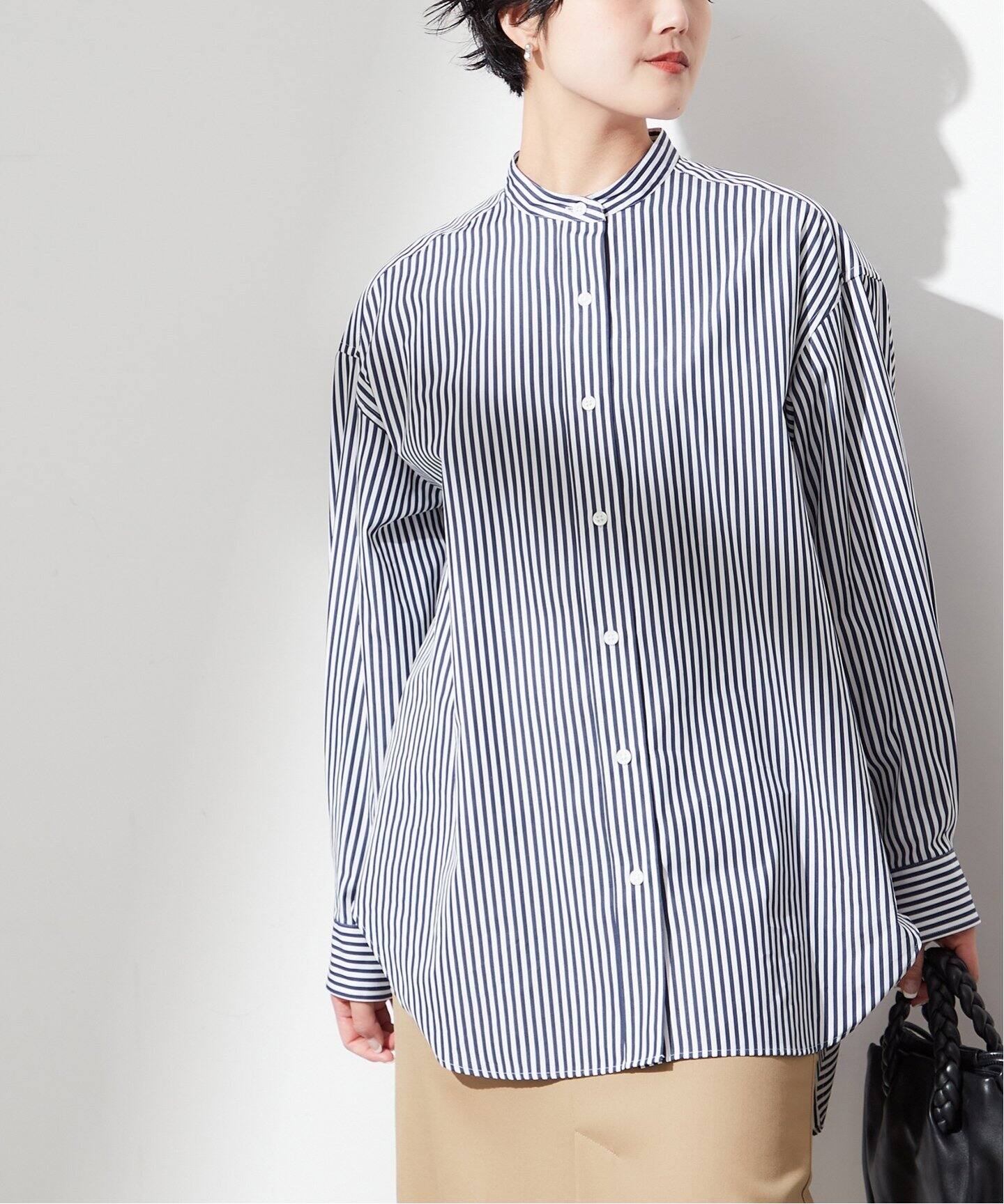 追加》THOMAS MASONスタンドカラーシャツ（シャツ／ブラウス  