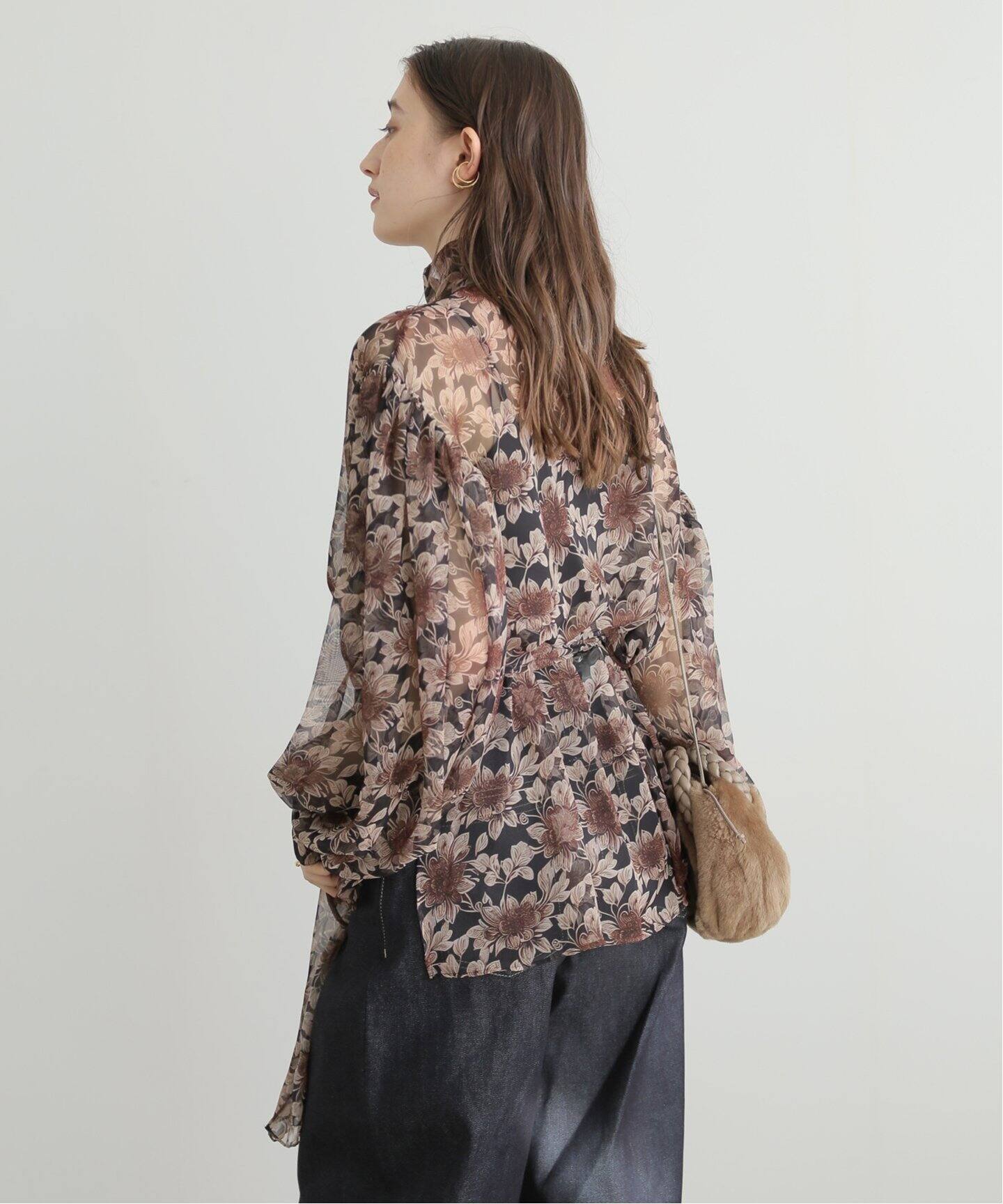 FUMIE TANAKA(フミエタナカ)】print ribon sh：ブラウス（シャツ  