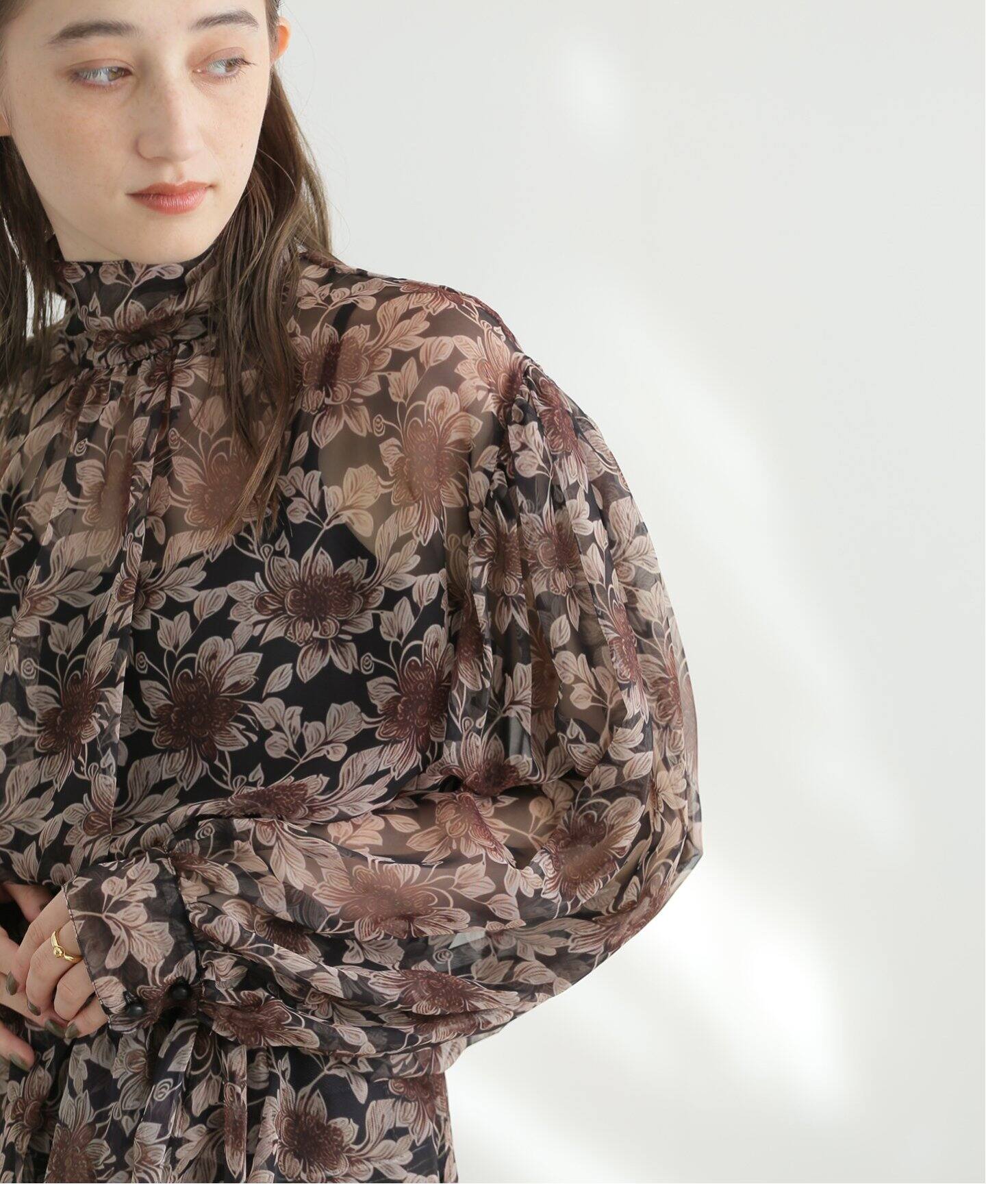 FUMIE TANAKA(フミエタナカ)】print ribon sh：ブラウス（シャツ 