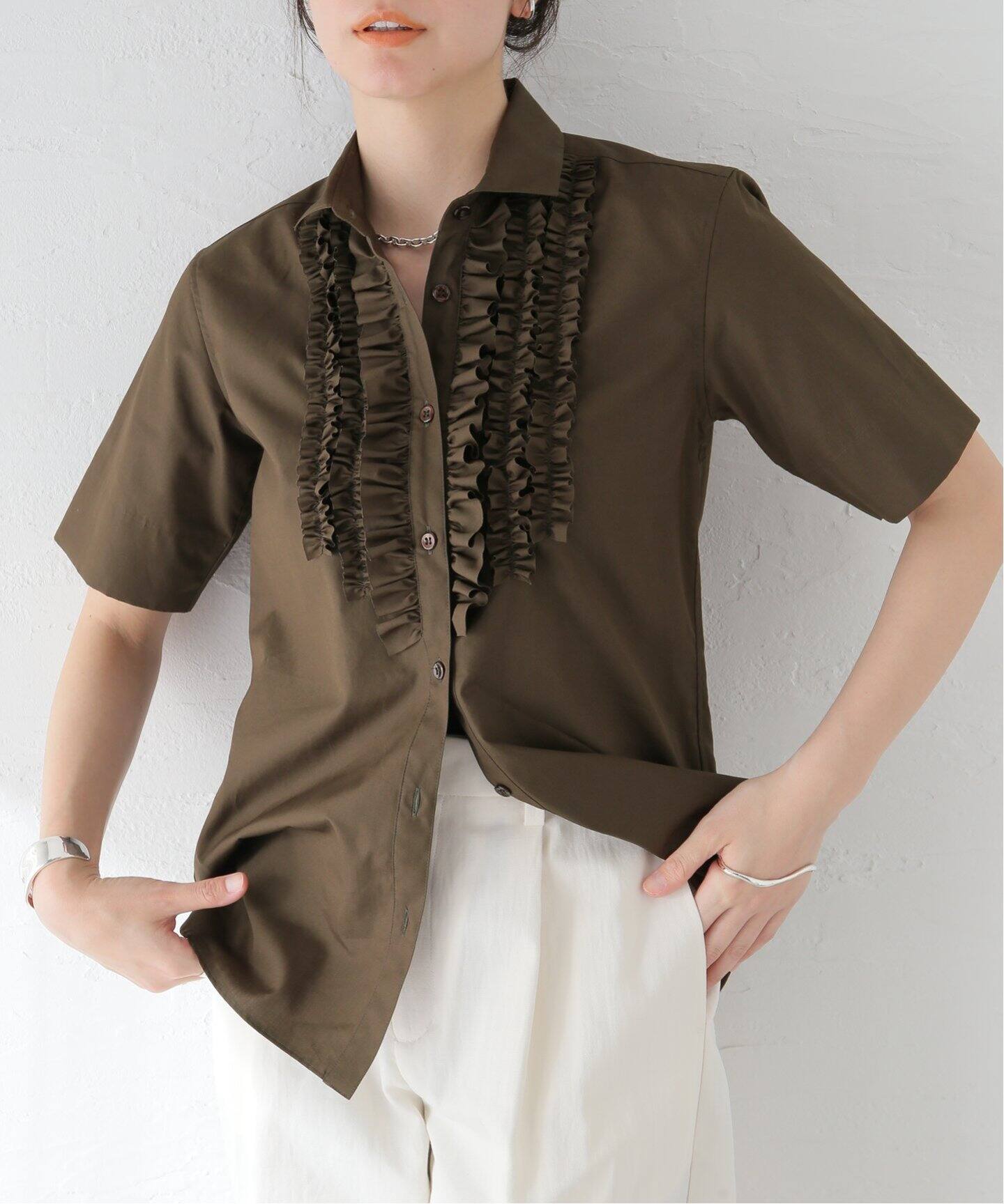 BOWTE/バウト】FINX COTTON FRILL DRESS SHIRT：シャツ（シャツ 