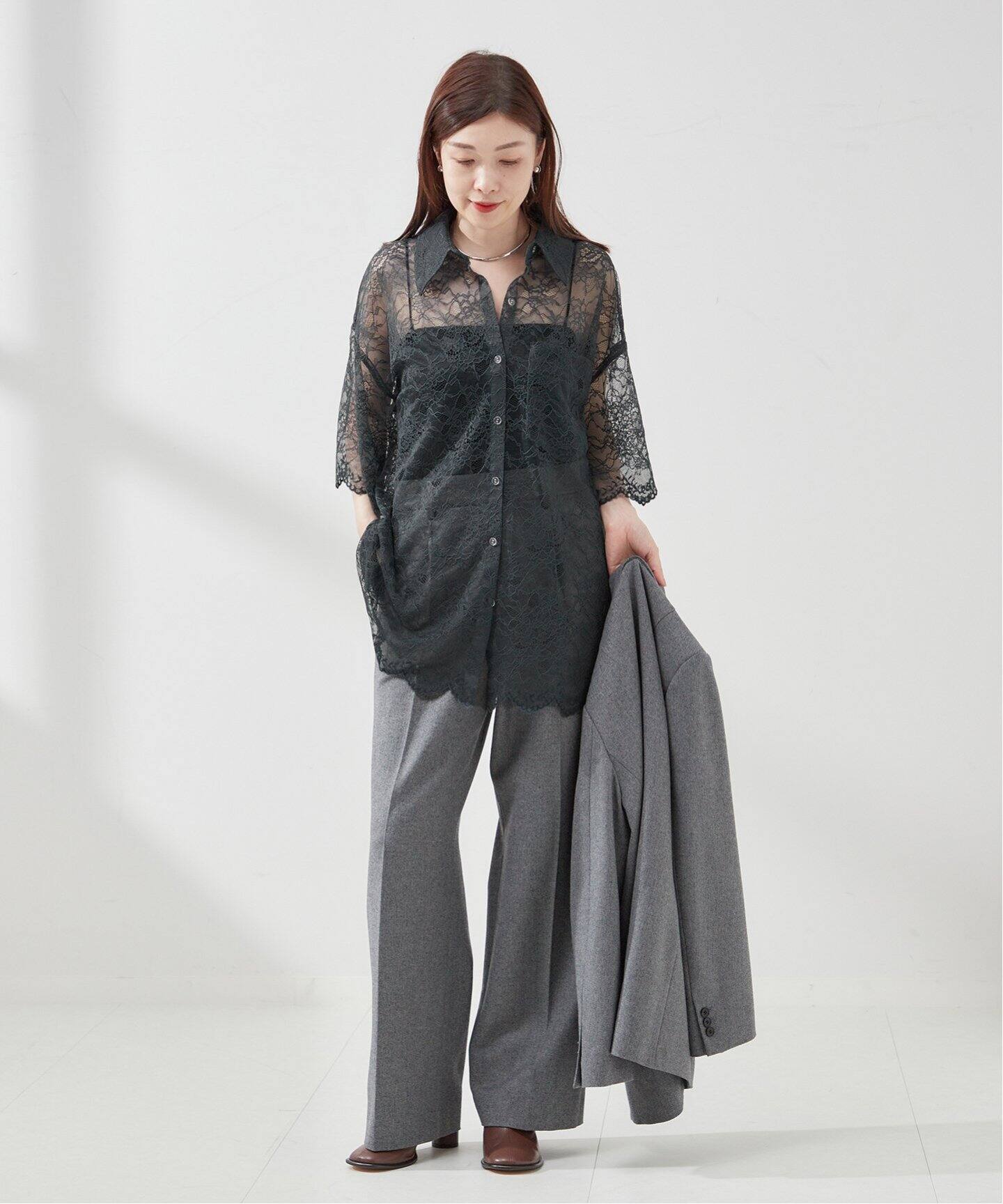Uhr/ウーア】Lace Shirt：シャツ（シャツ／ブラウス）｜JOURNAL 