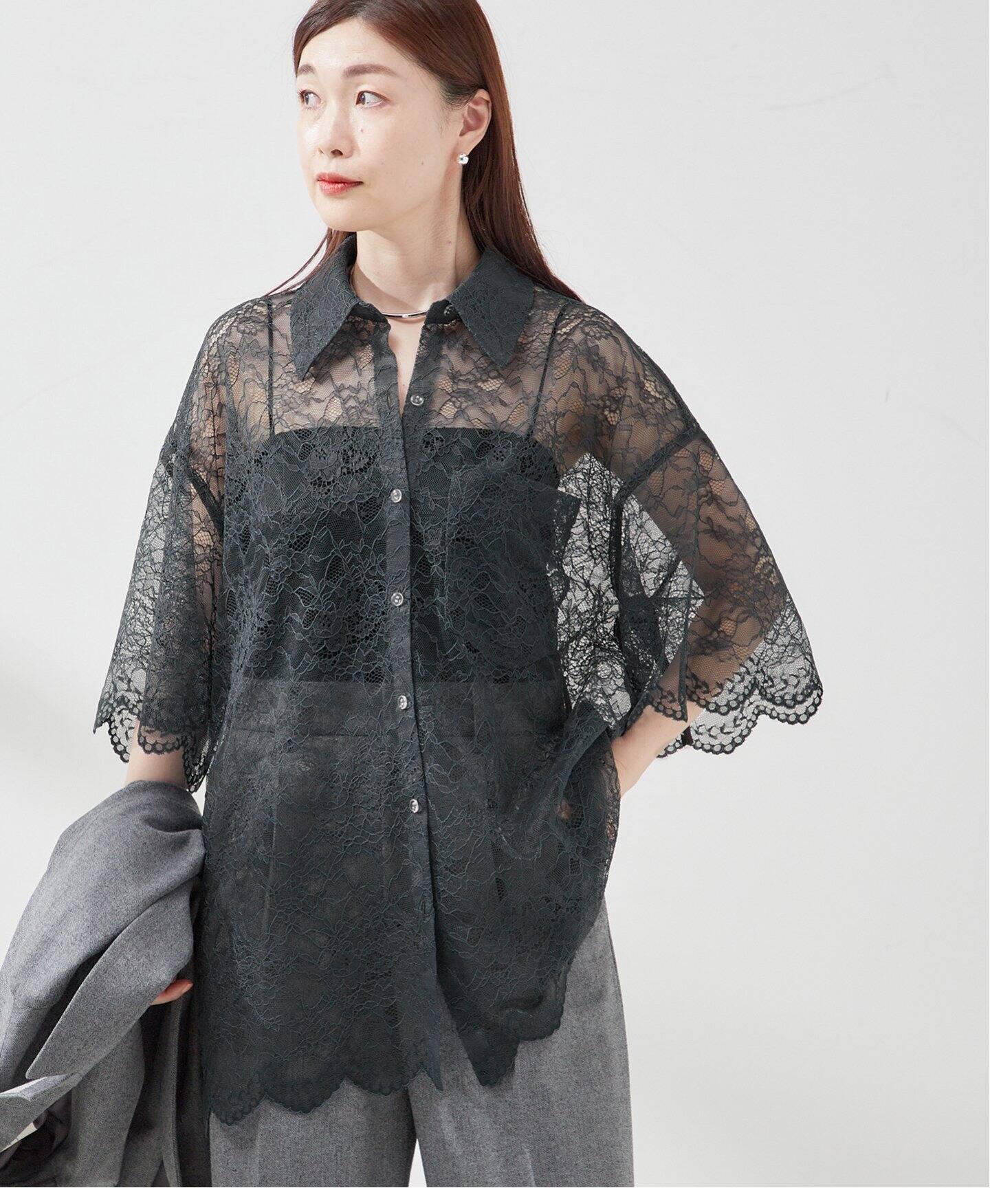 Uhr/ウーア】Lace Shirt：シャツ（シャツ／ブラウス）｜JOURNAL 