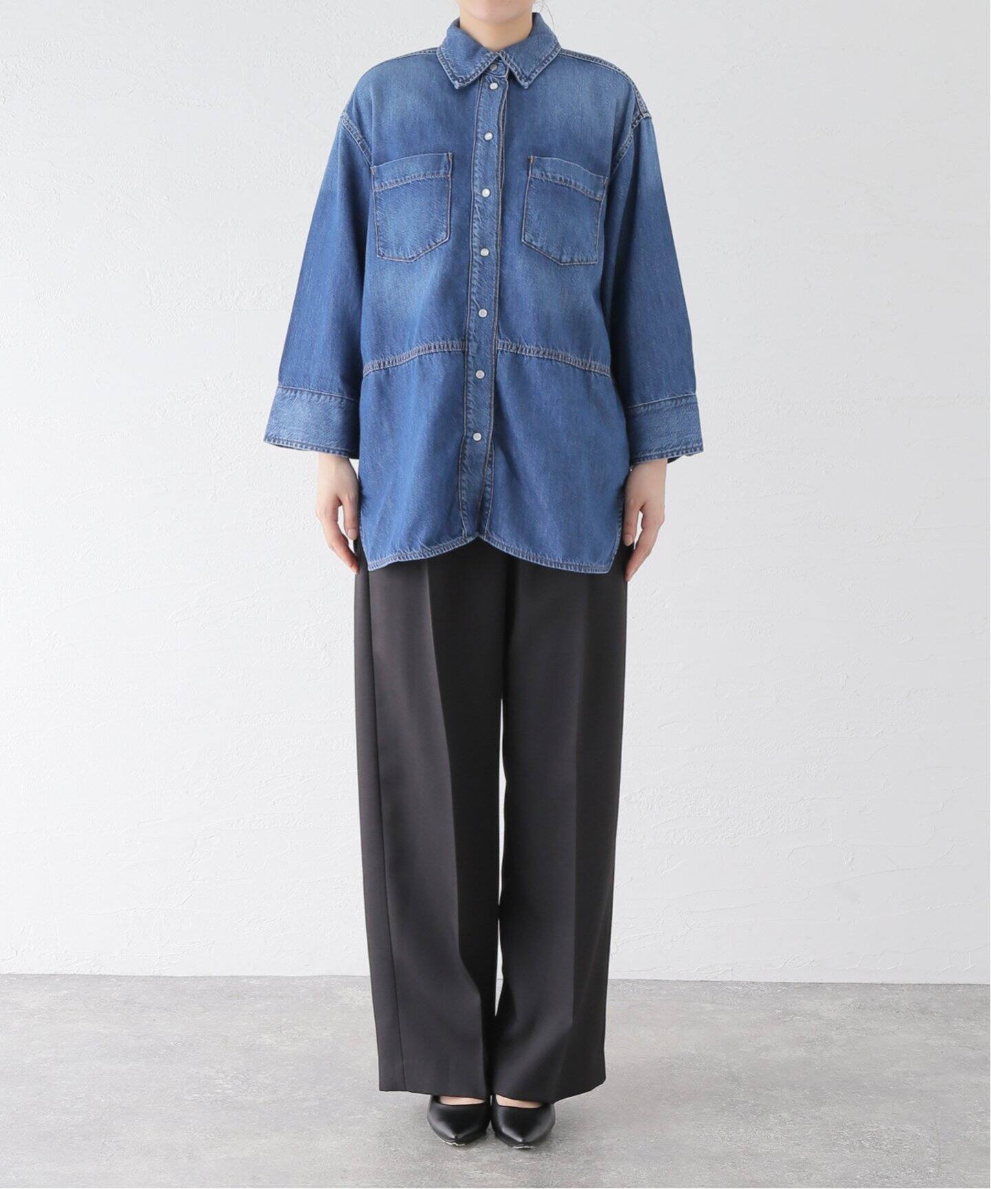 GANNI/ガニー】Light Denim Oversized ：デニムシャツ（シャツ 