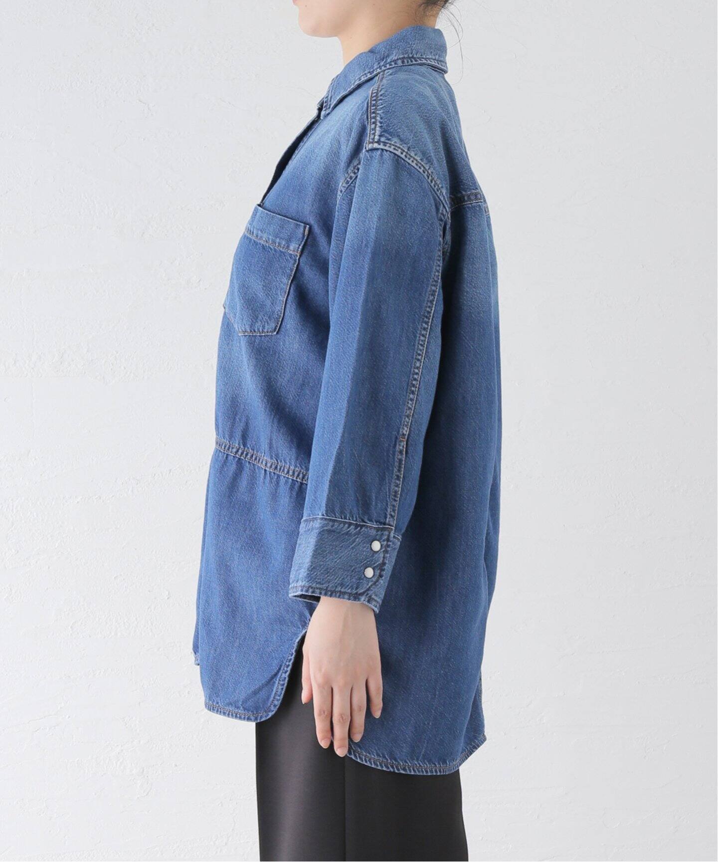 GANNI/ガニー】Light Denim Oversized ：デニムシャツ（シャツ  