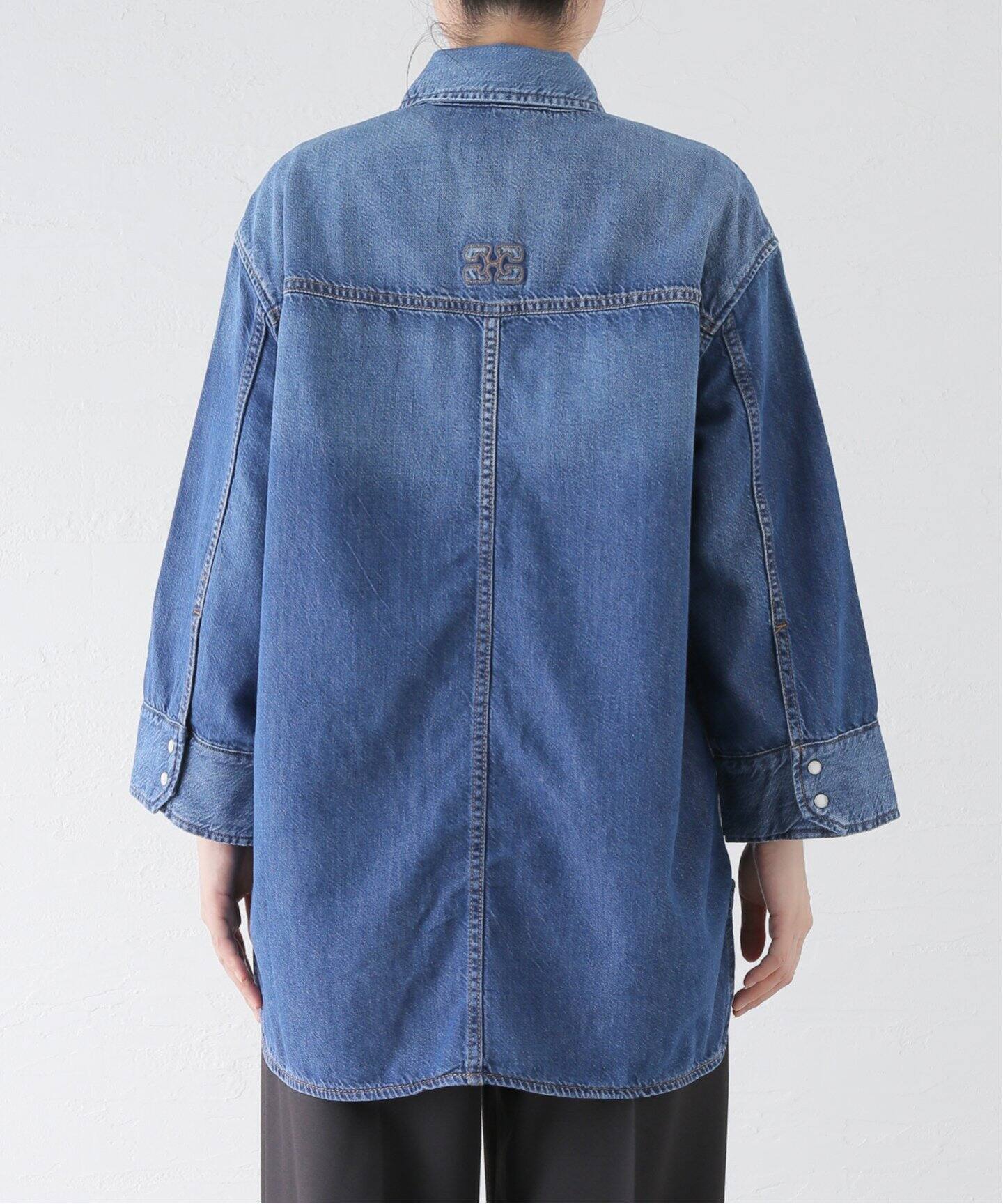 GANNI/ガニー】Light Denim Oversized ：デニムシャツ（シャツ 