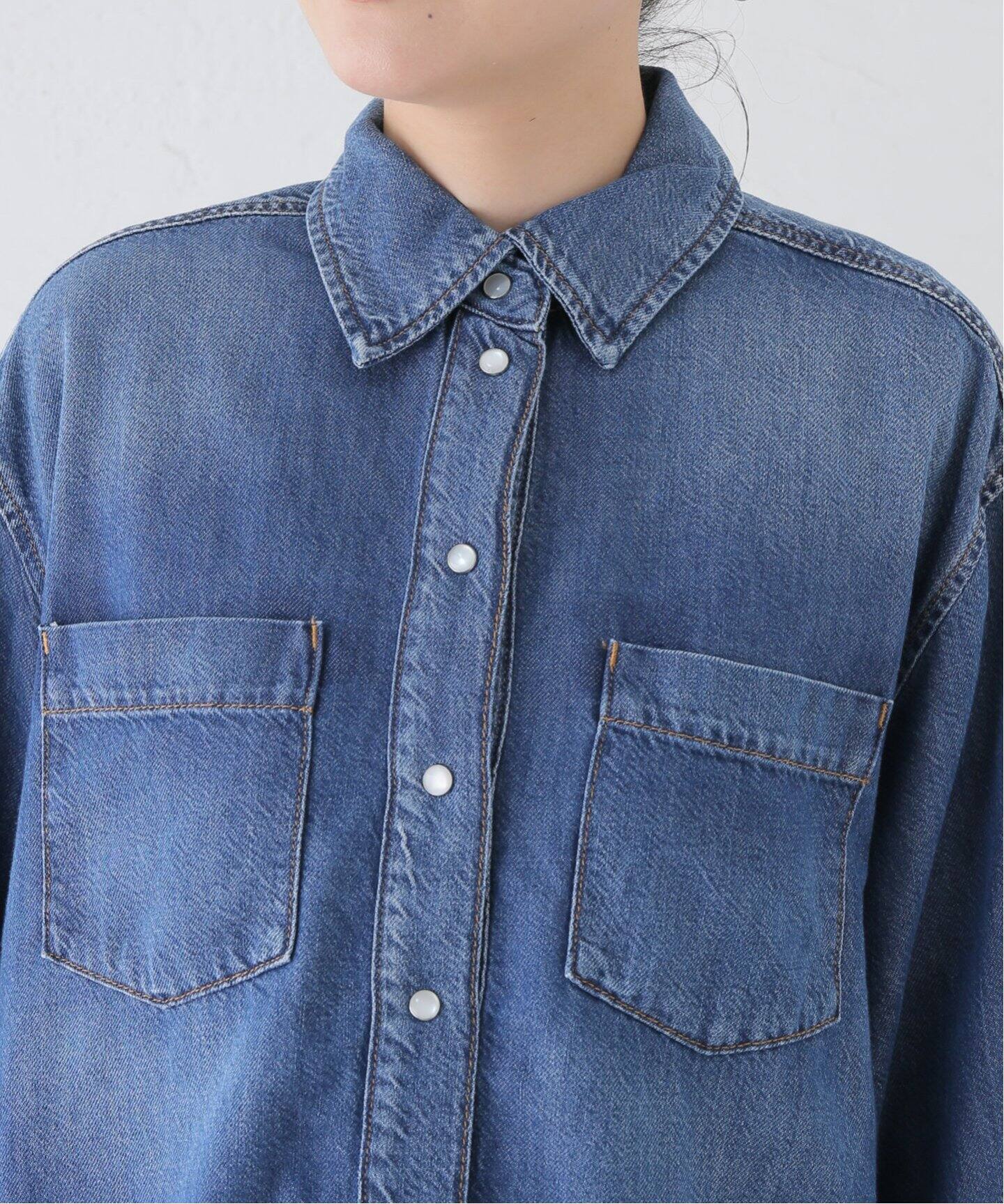 GANNI/ガニー】Light Denim Oversized ：デニムシャツ（シャツ 