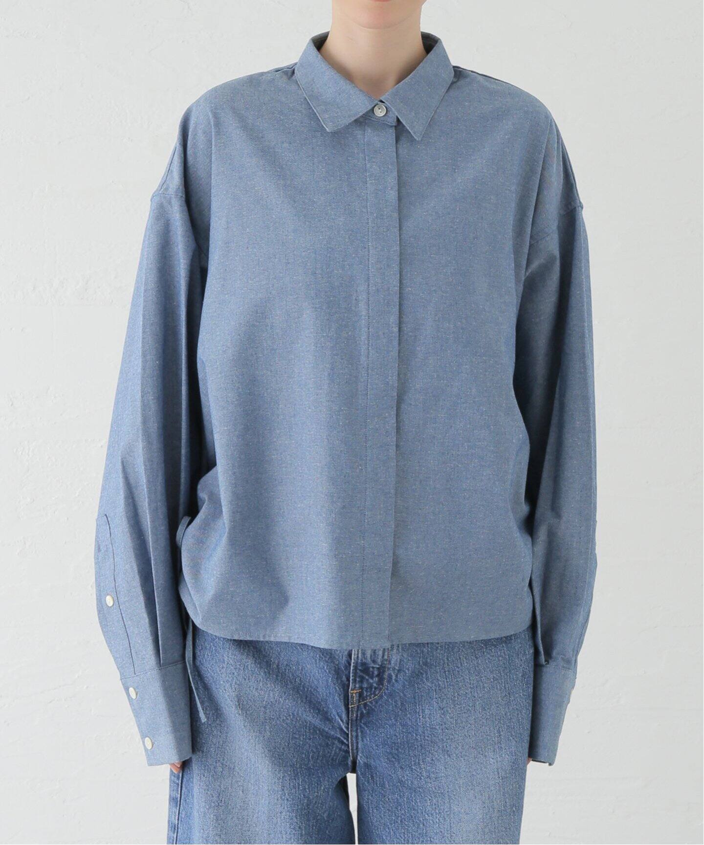 Side Shirring シャンブレーシャツ（シャツ／ブラウス）｜JOURNAL 