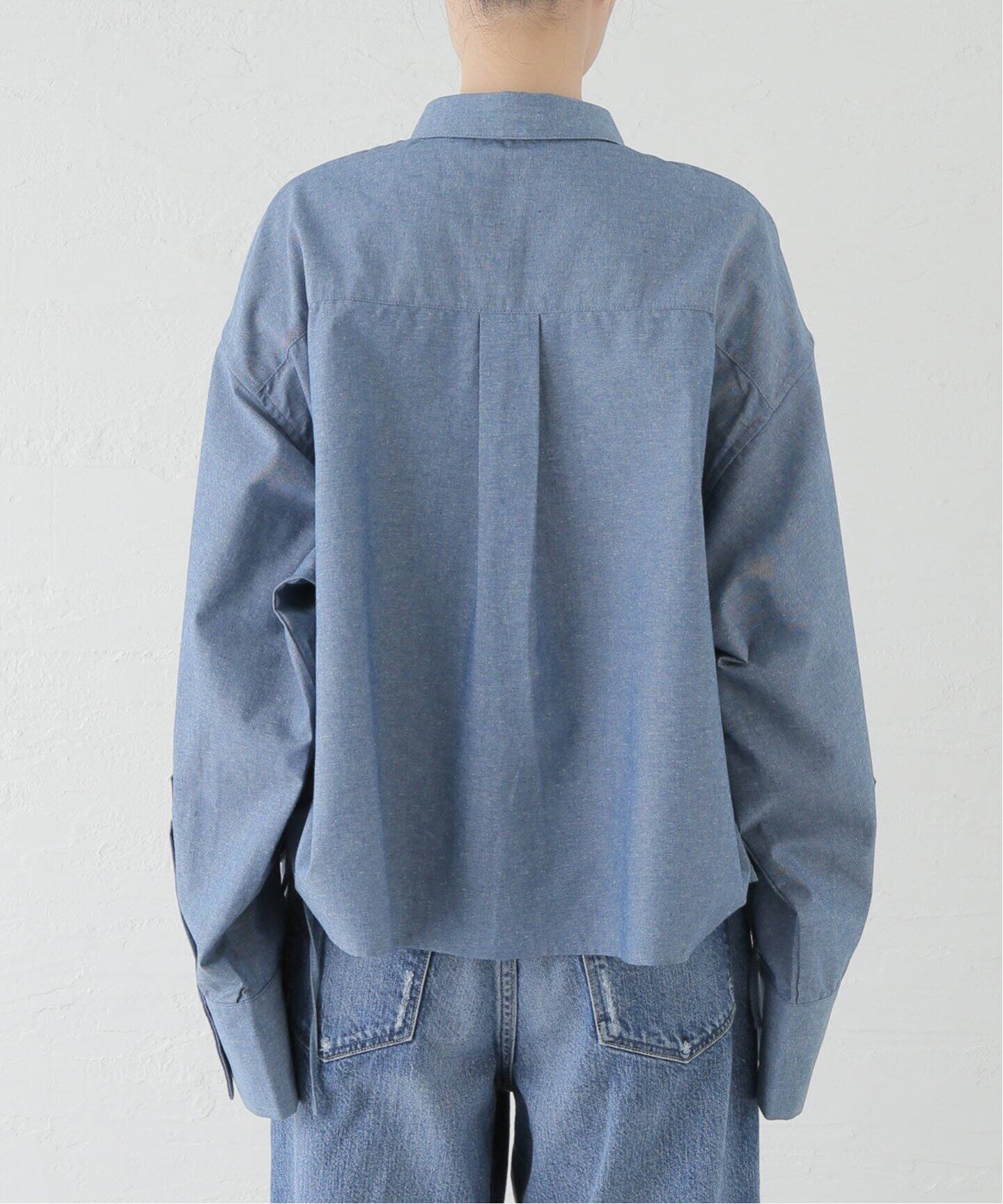 Side Shirring シャンブレーシャツ（シャツ／ブラウス）｜JOURNAL 