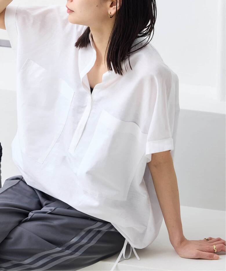 追加3》ハードマンズリネンコットンフレンチスリーブスキッパーシャツ 