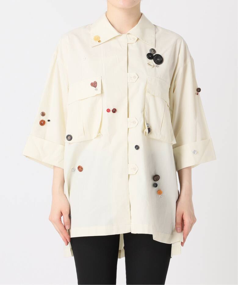 YOU LOOK GOOD×JS】ランダムボタンシャツ（シャツ／ブラウス  