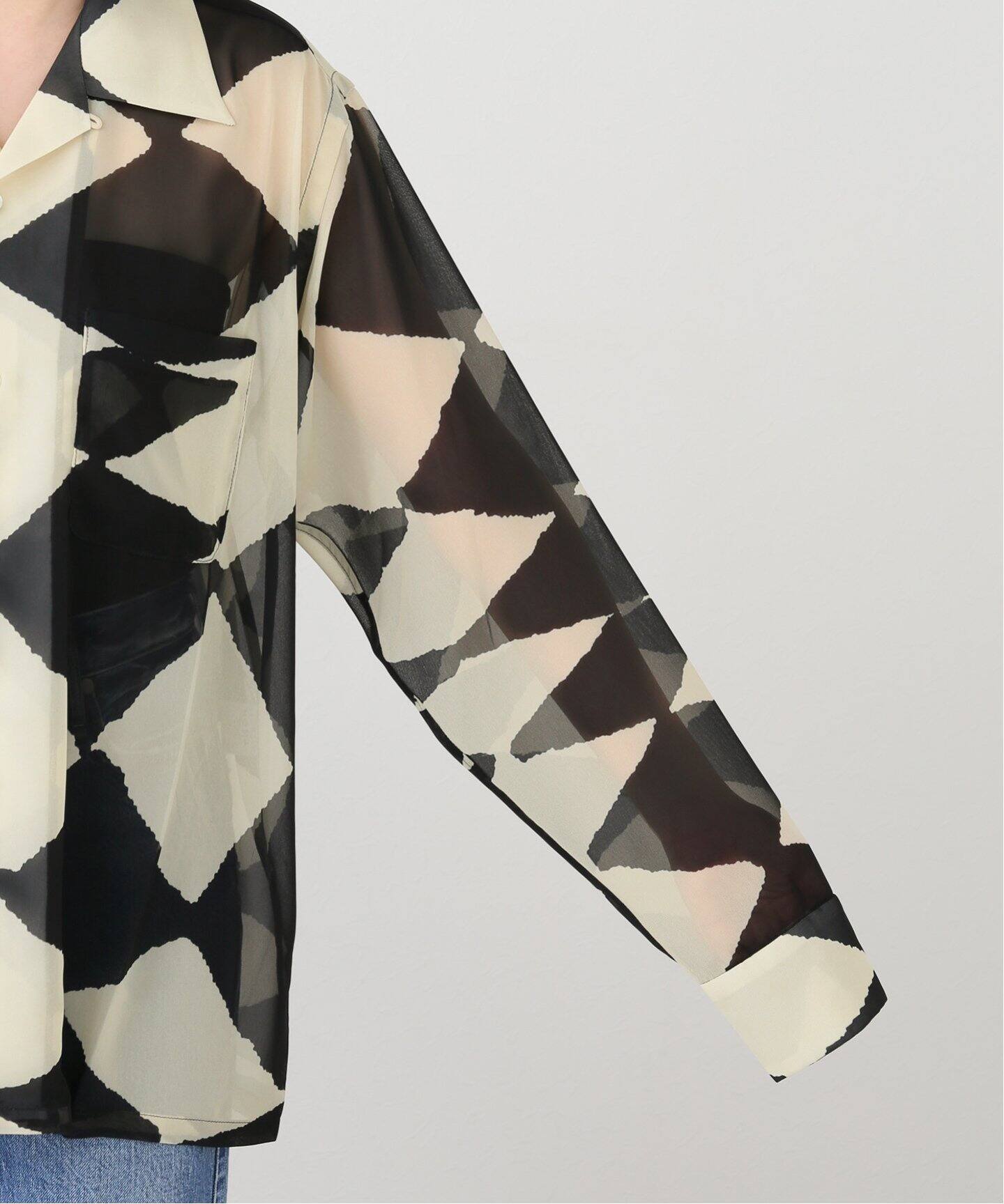 NOMA t.d. / ノーマティーディー】 Ciffon Open Collar Shirt N38-SH  