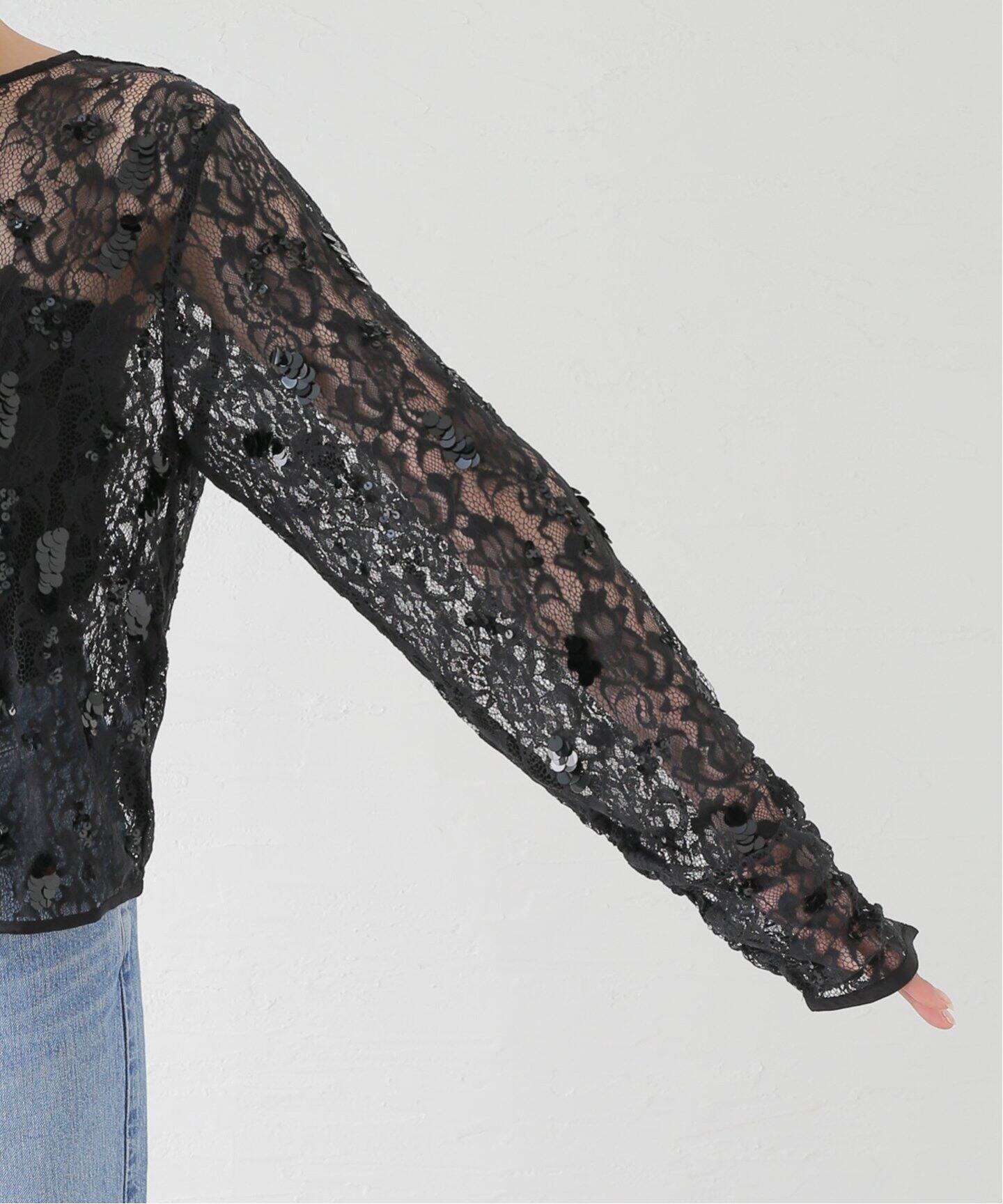 SARA MALLIKA/サラマリカ】SPARKLE SEQUINS EMB TOPS 020142SC3  