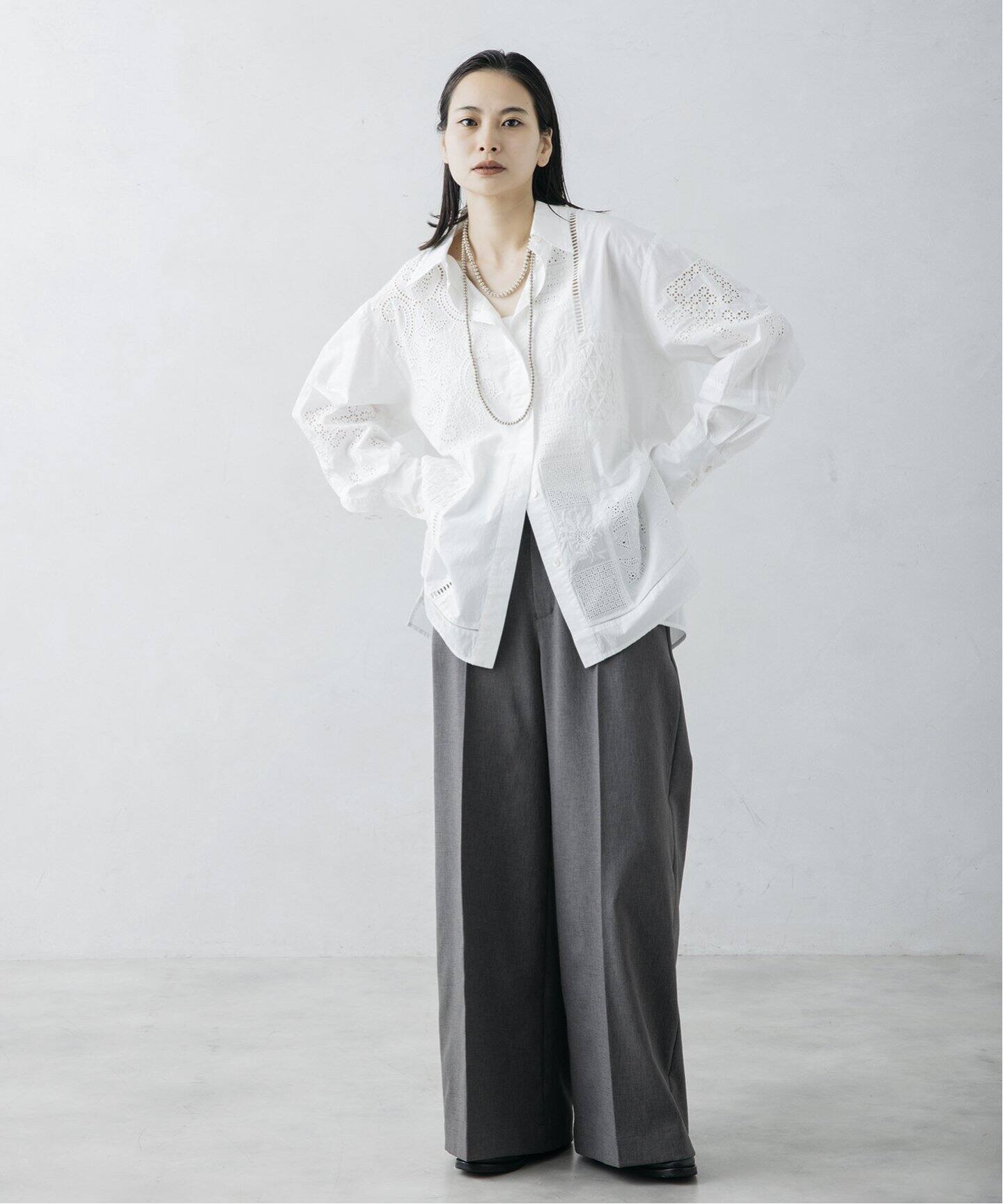 nude vintage×JOURNAL STANDARD】レースパッチワークシャツ（シャツ 