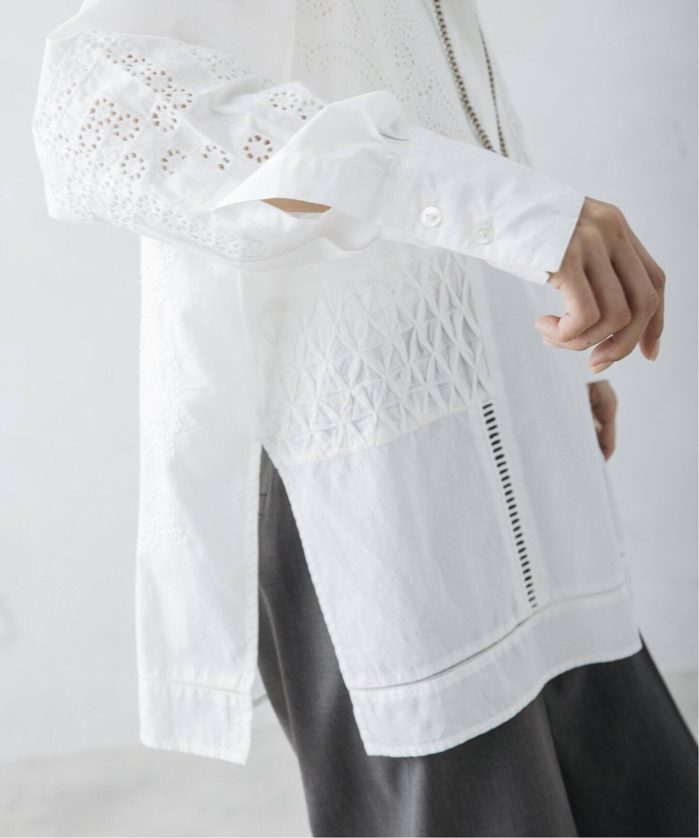 nude vintage×JOURNAL STANDARD】レースパッチワークシャツ（シャツ  