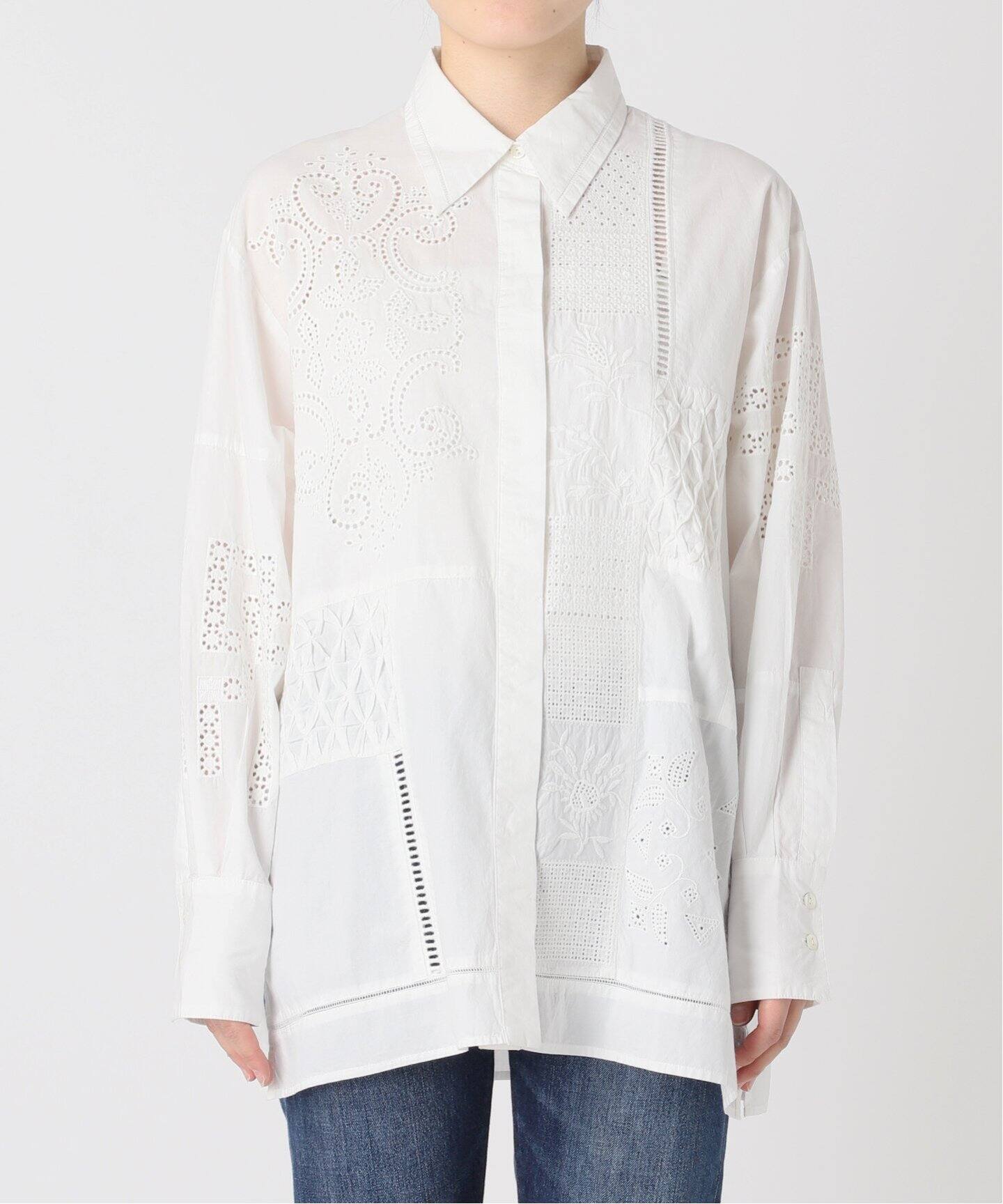 nude vintage×JOURNAL STANDARD】レースパッチワークシャツ（シャツ 