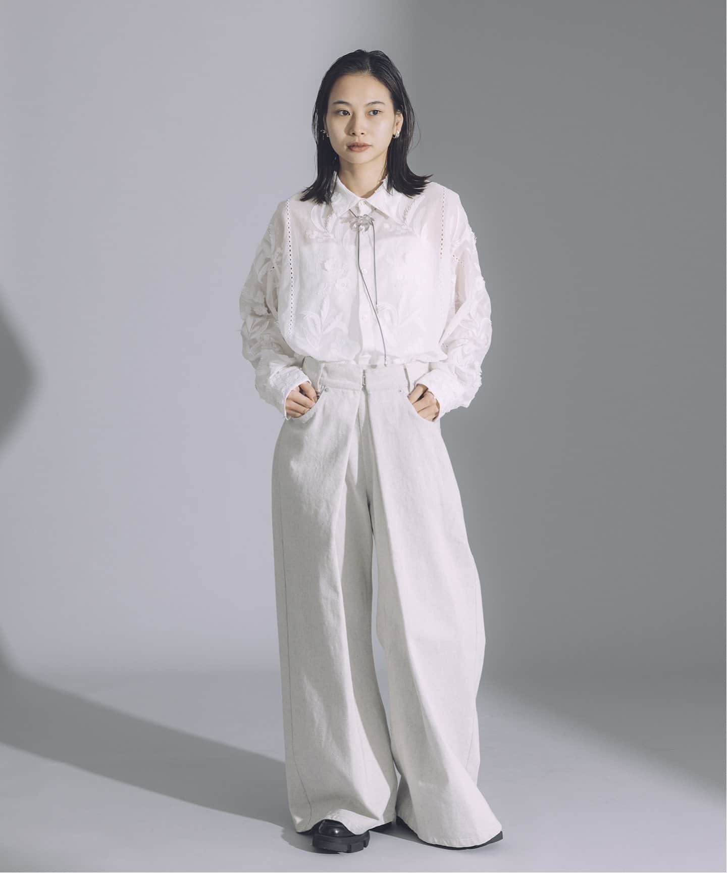 正規美品【TOLIGHT×JOURNALSTANDARD】フリンジレースシャツ