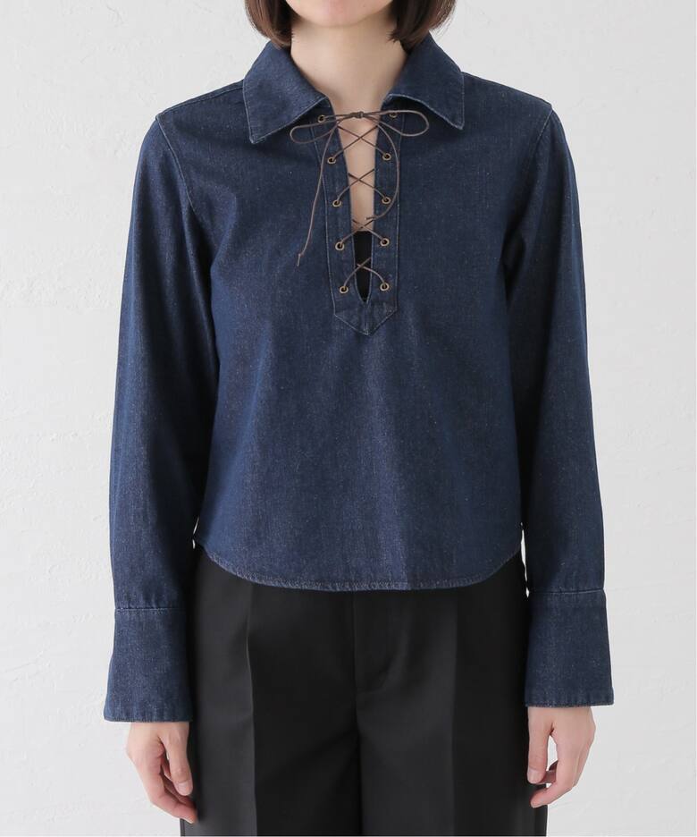 別注【Oriens×Cimarron】 RaceUP Shirts：レースアップシャツ（シャツ 