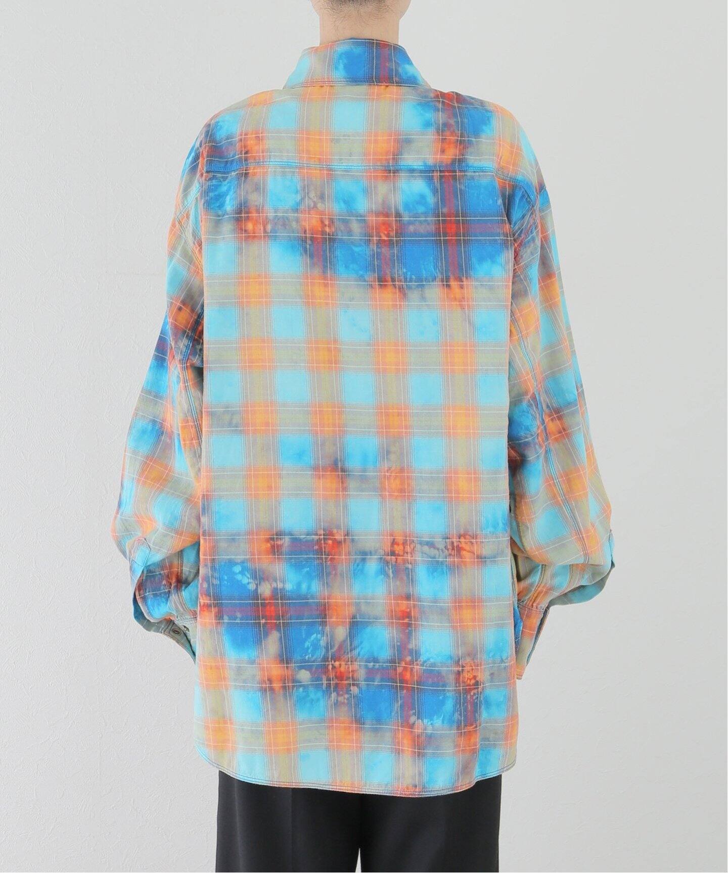 OPEN YY / オープンワイワイ】FADED CHECK POCKET SHIR：シャツ 