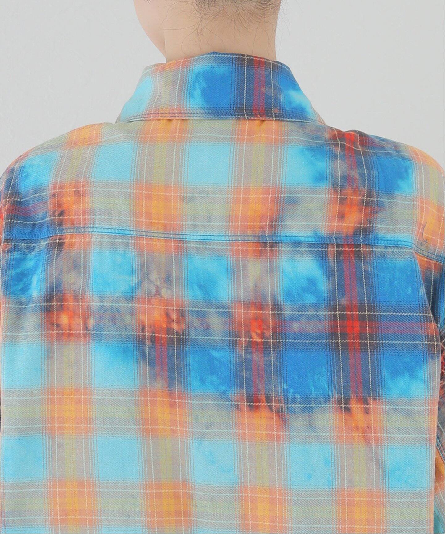 OPEN YY / オープンワイワイ】FADED CHECK POCKET SHIR：シャツ 