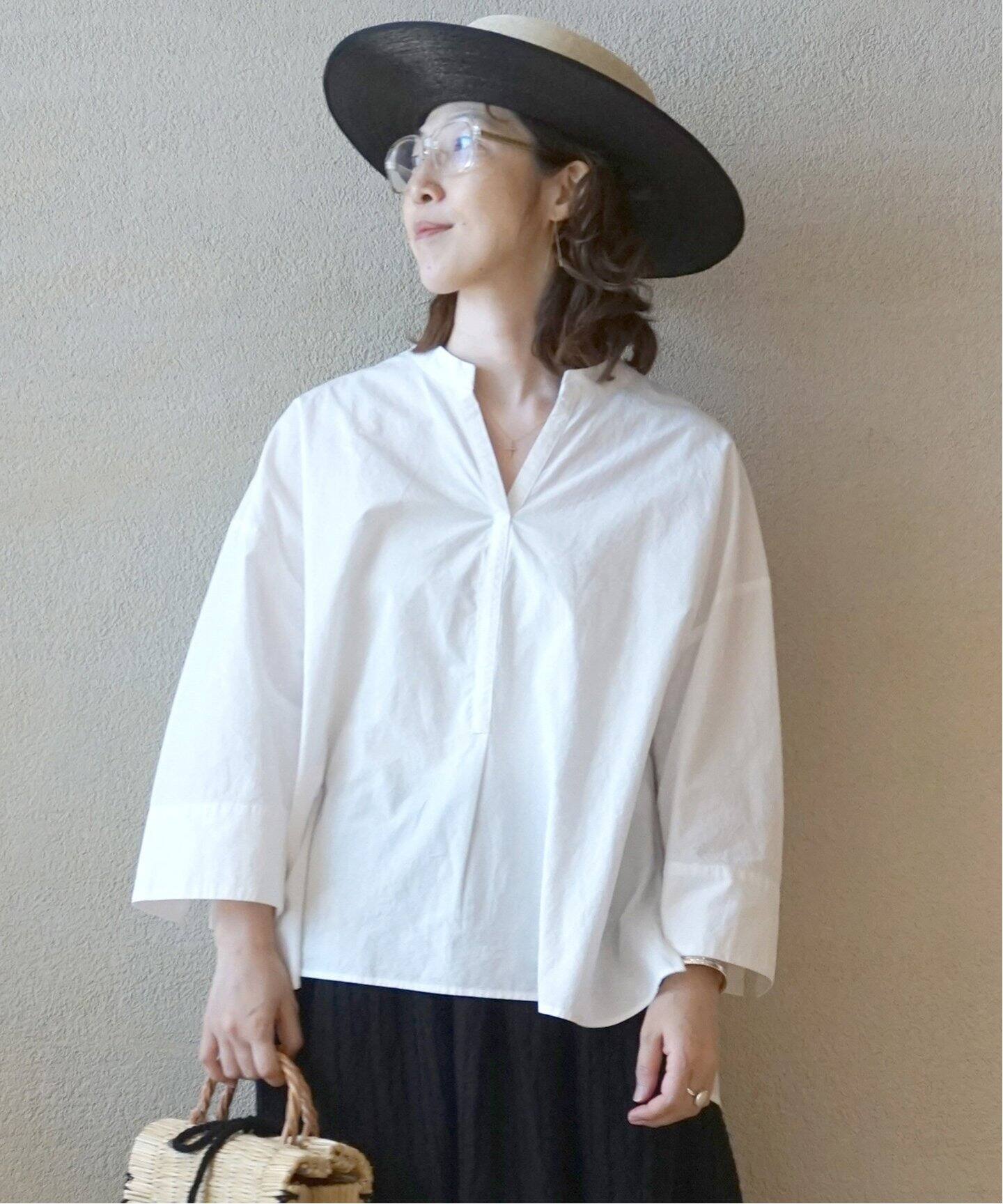 ダンプワッシャー キーネックブラウス（シャツ／ブラウス）｜journal 