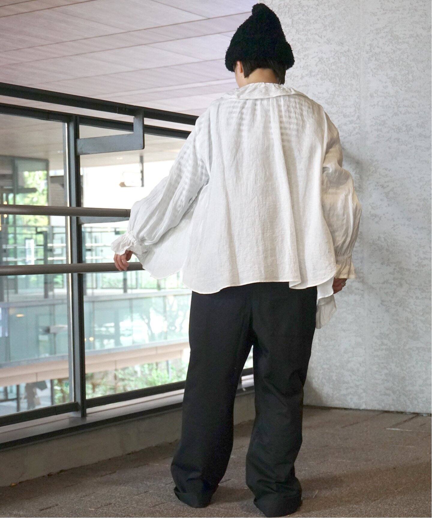 フレンチリネン フリルパフブラウス（シャツ／ブラウス）｜journal 