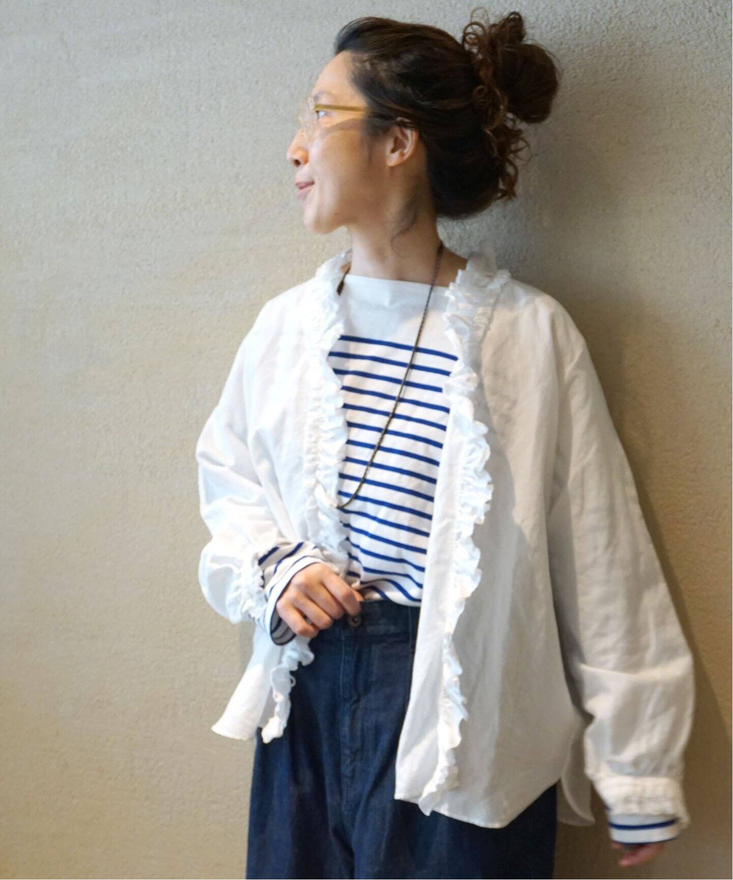 追加2》CLシャンブレー フリルブラウス（シャツ／ブラウス）｜journal  