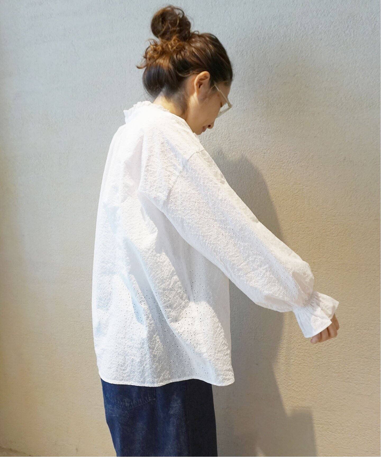 オールオーバーレース フリルパフブラウス（シャツ／ブラウス  