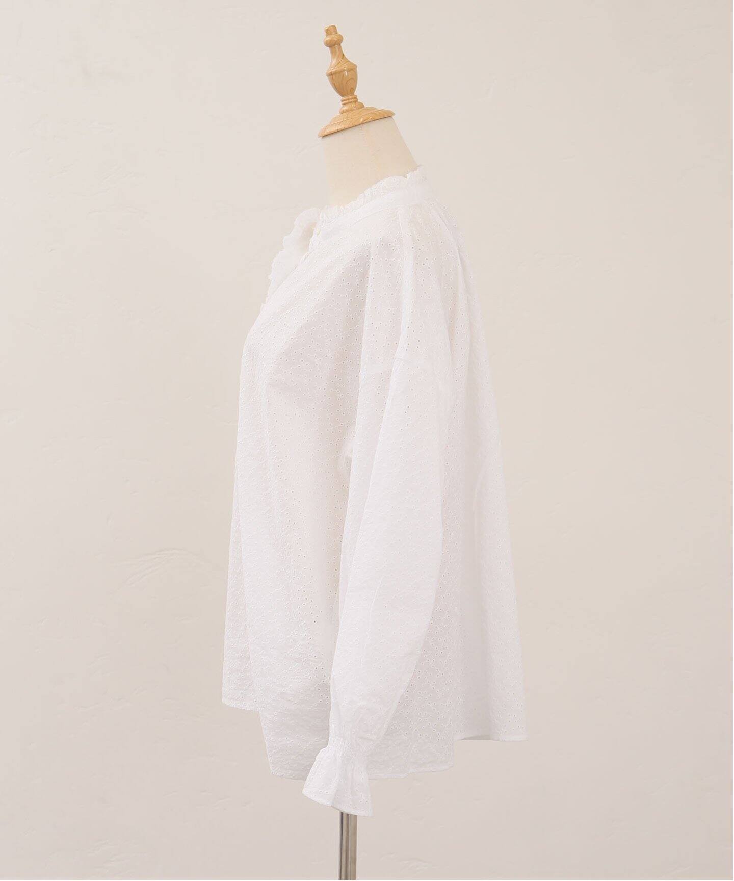 オールオーバーレース フリルパフブラウス（シャツ／ブラウス  