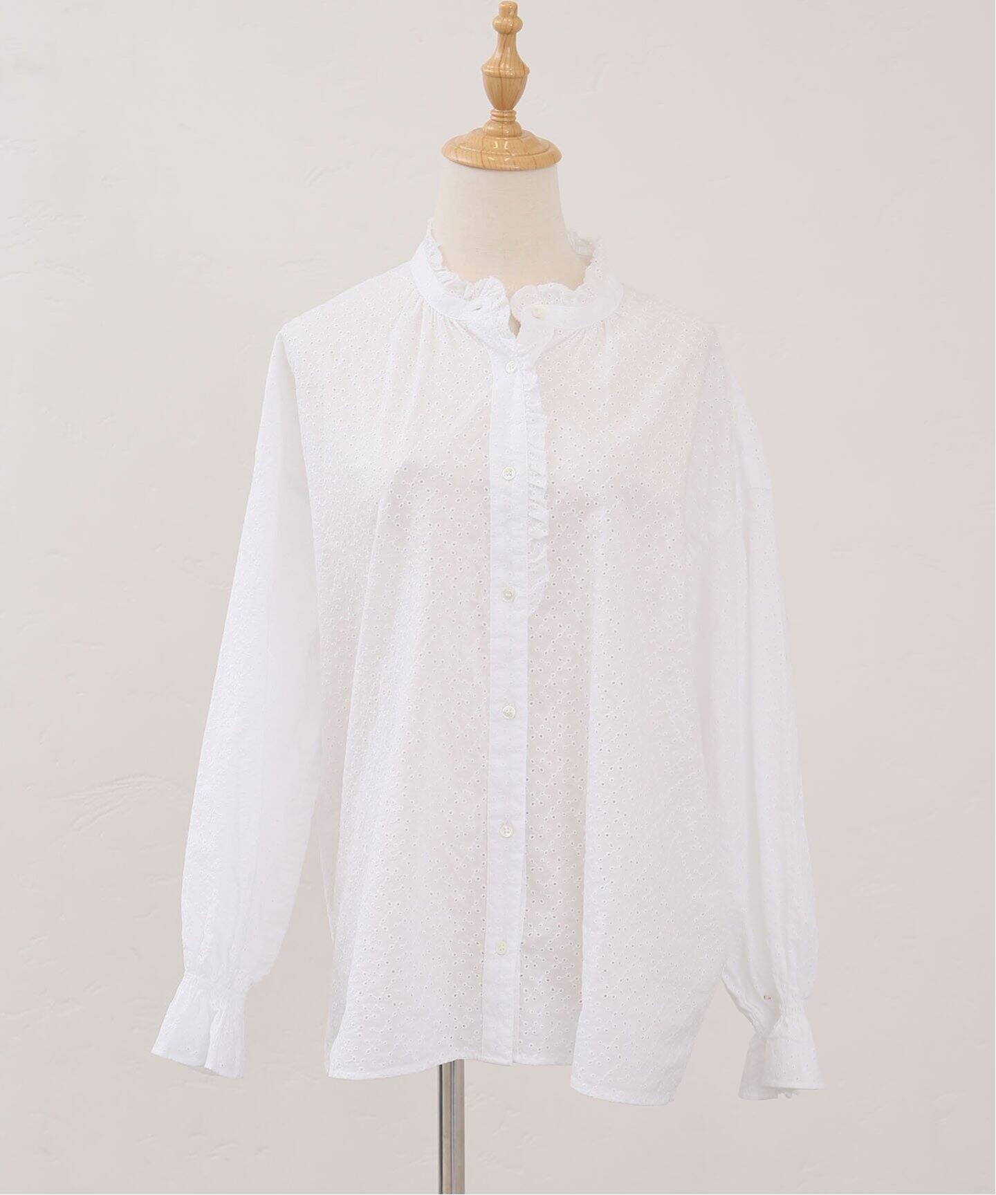 オールオーバーレース フリルパフブラウス（シャツ／ブラウス  