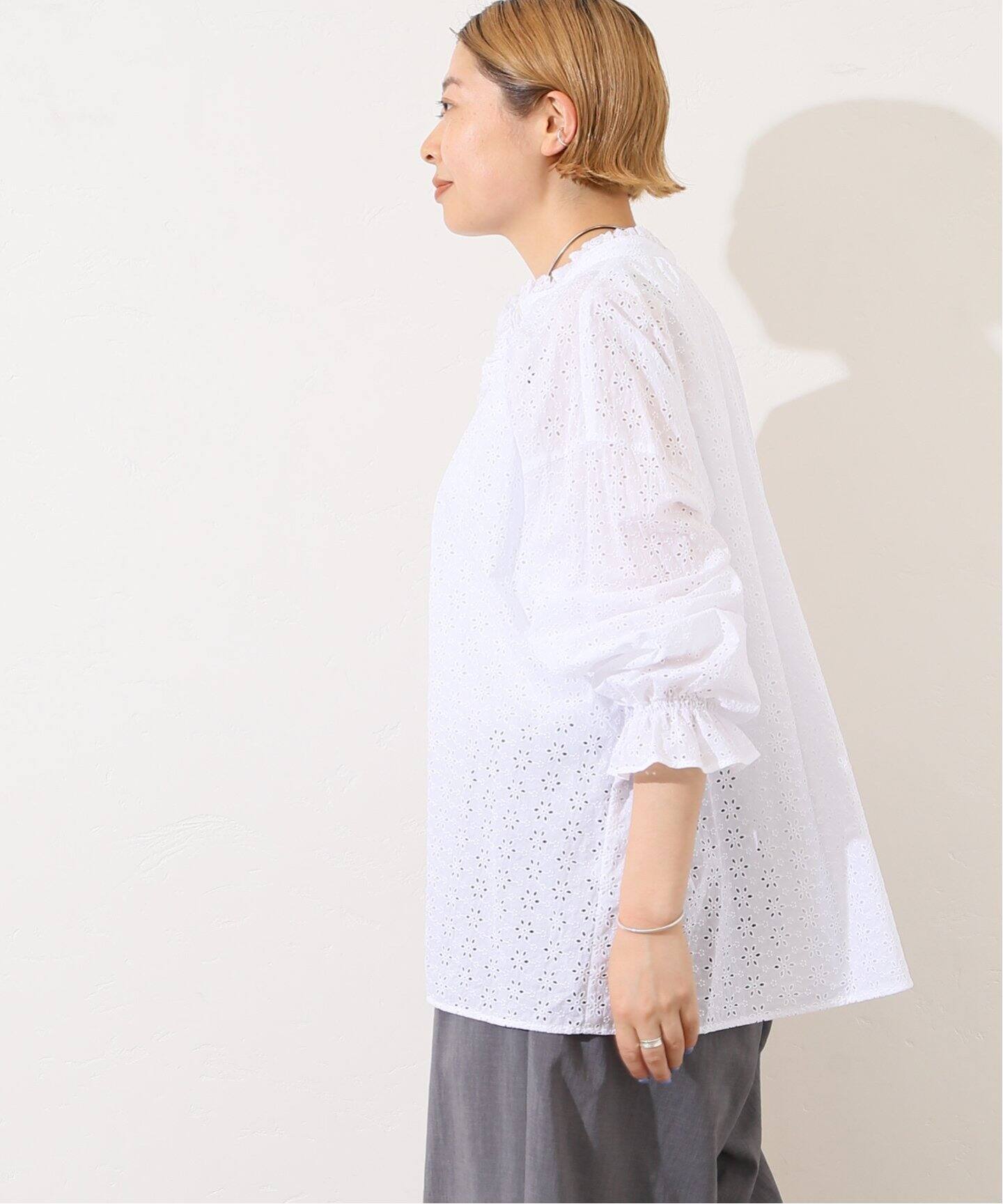 追加》オールオーバーレース フリルパフブラウス（シャツ／ブラウス  