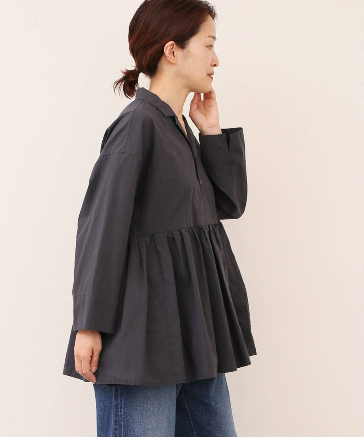 journal standard luxe タックギャザーブラウス