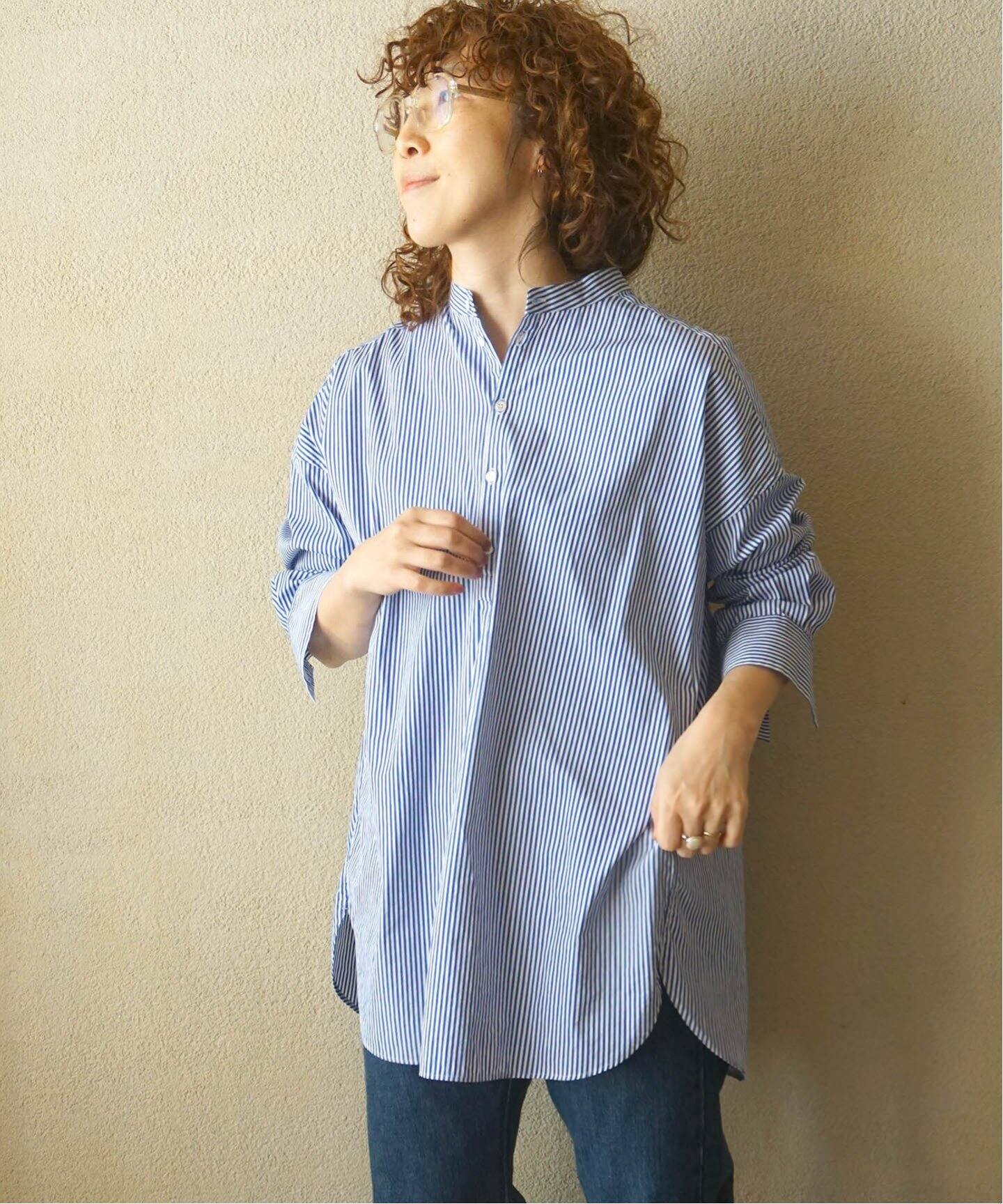 タイプライタースタンドカラープルシャツ（シャツ／ブラウス  