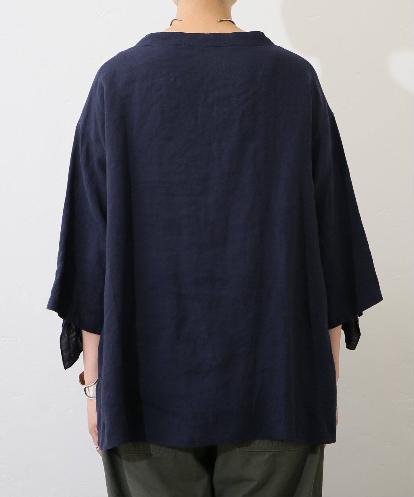 フレンチリネン フリルプルブラウス（シャツ／ブラウス）｜journal  