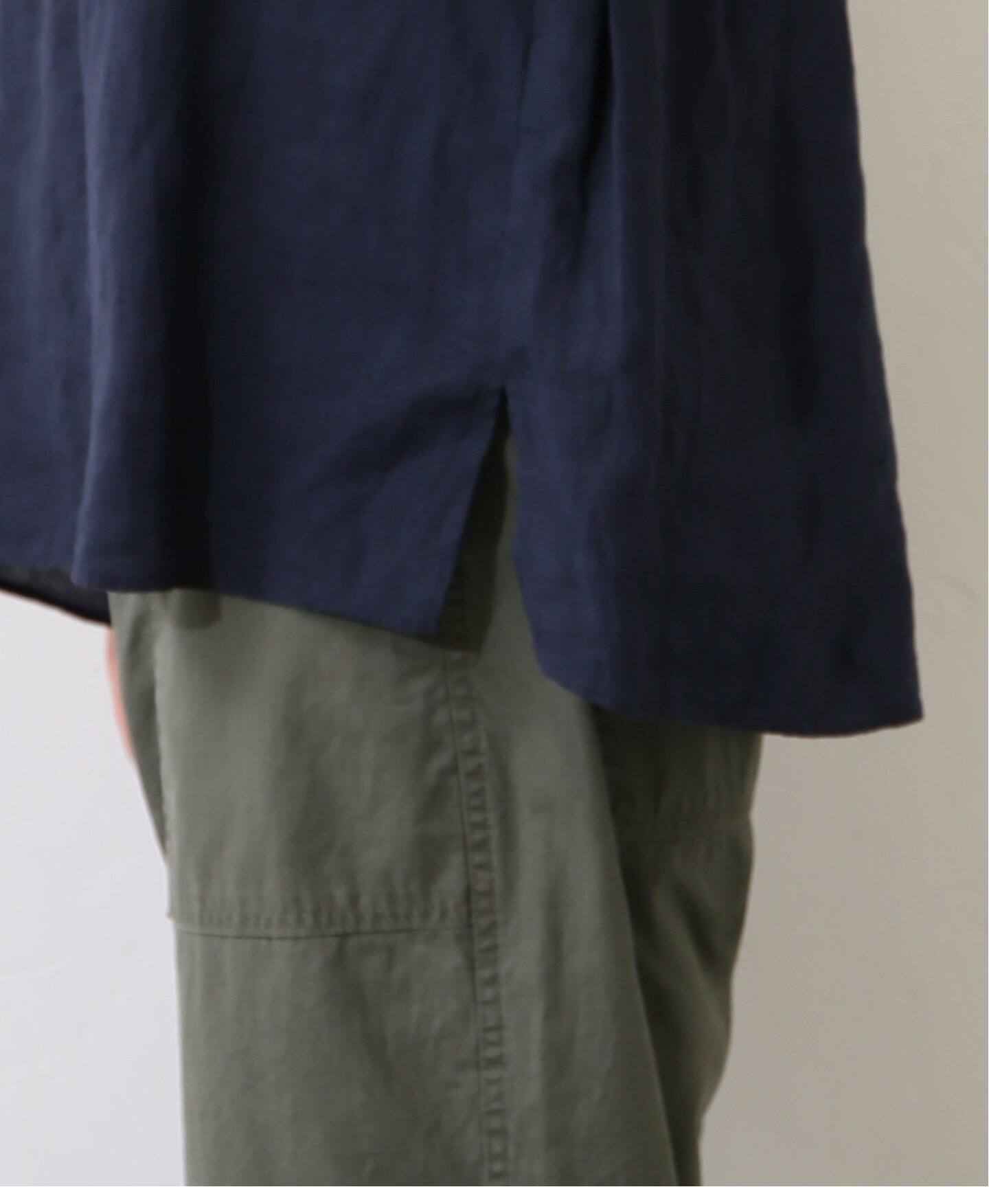 フレンチリネン フリルプルブラウス（シャツ／ブラウス）｜journal  