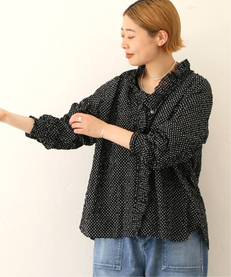 ローンドット フリルブラウス（シャツ／ブラウス）｜journal standard  