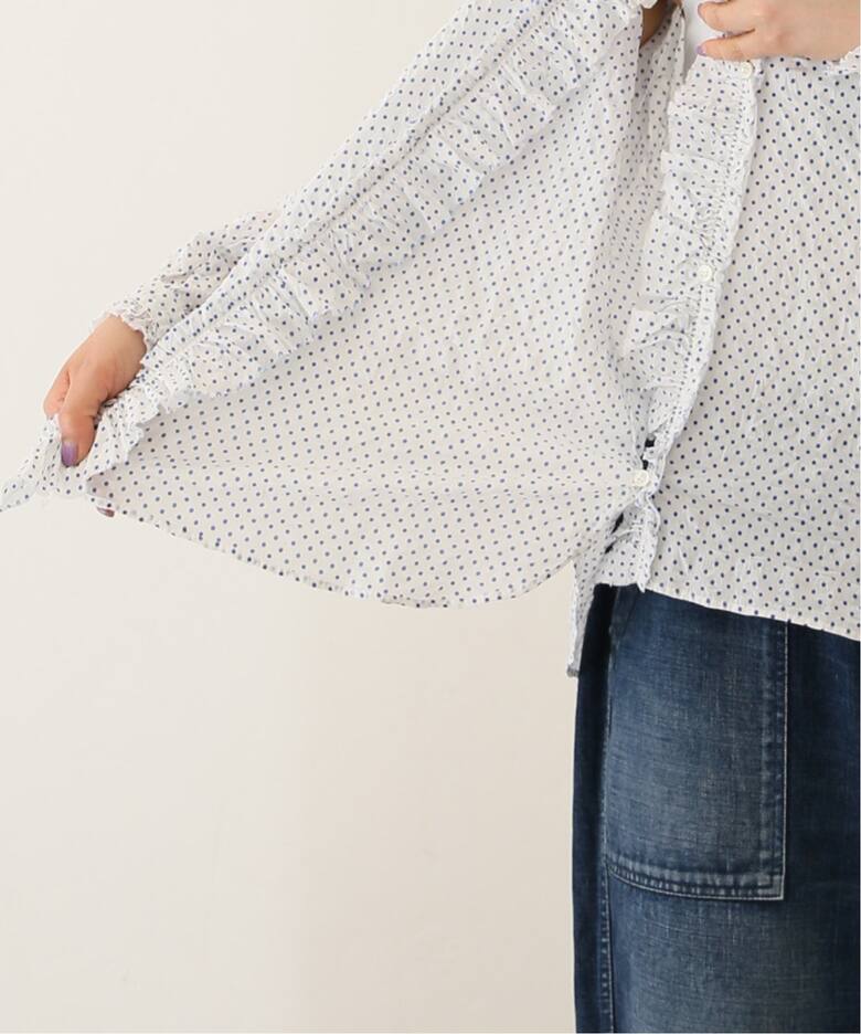 ローンドット フリルブラウス（シャツ／ブラウス）｜journal standard 