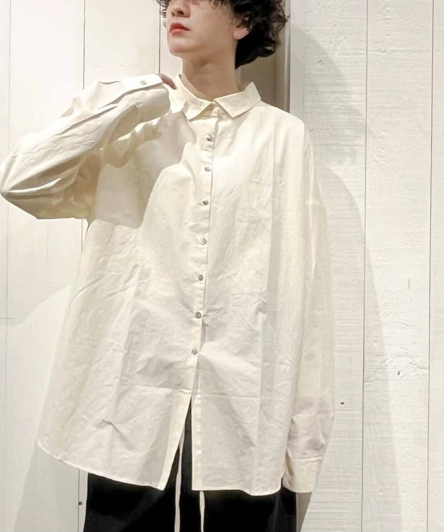 album di famiglia/アルバム ディ ファミリア】WRINKLED COLLAR SHIRT 